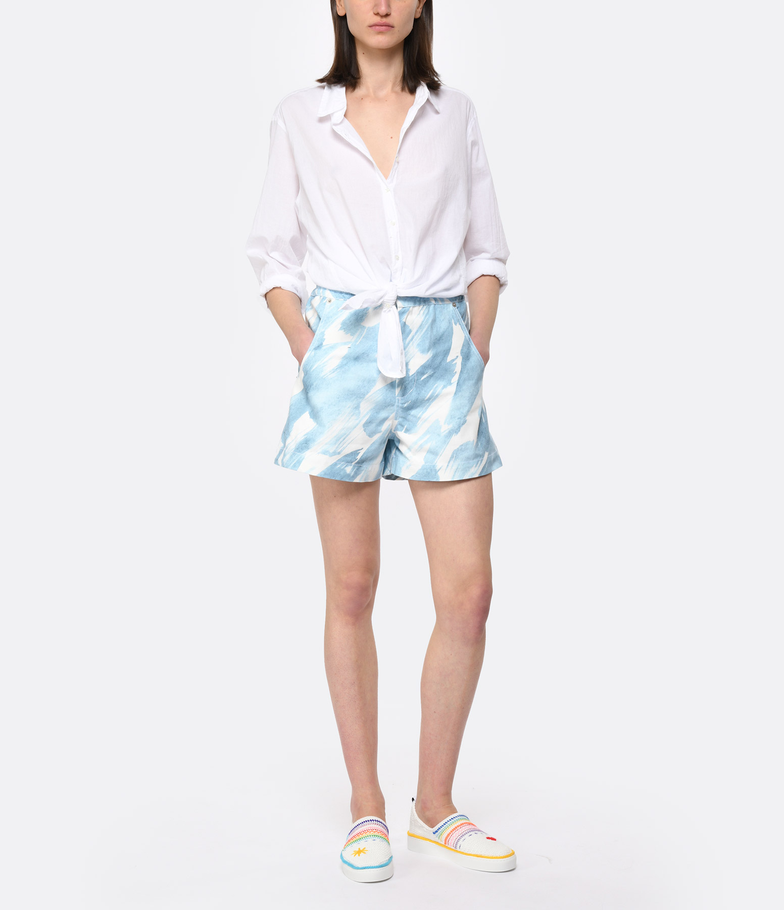 Printed Cotton Jazz Shorts