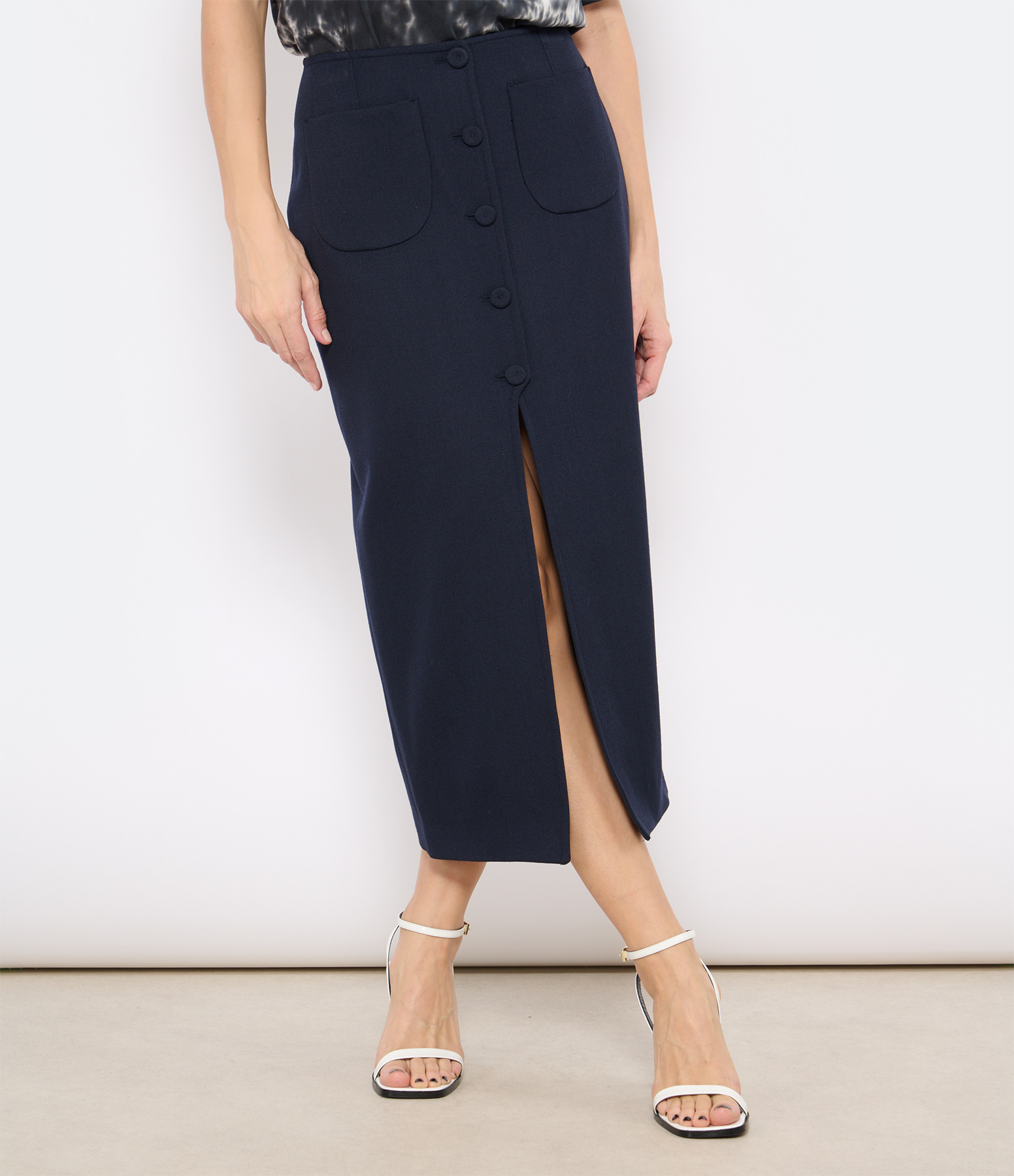 Jagger Navy Long Skirt