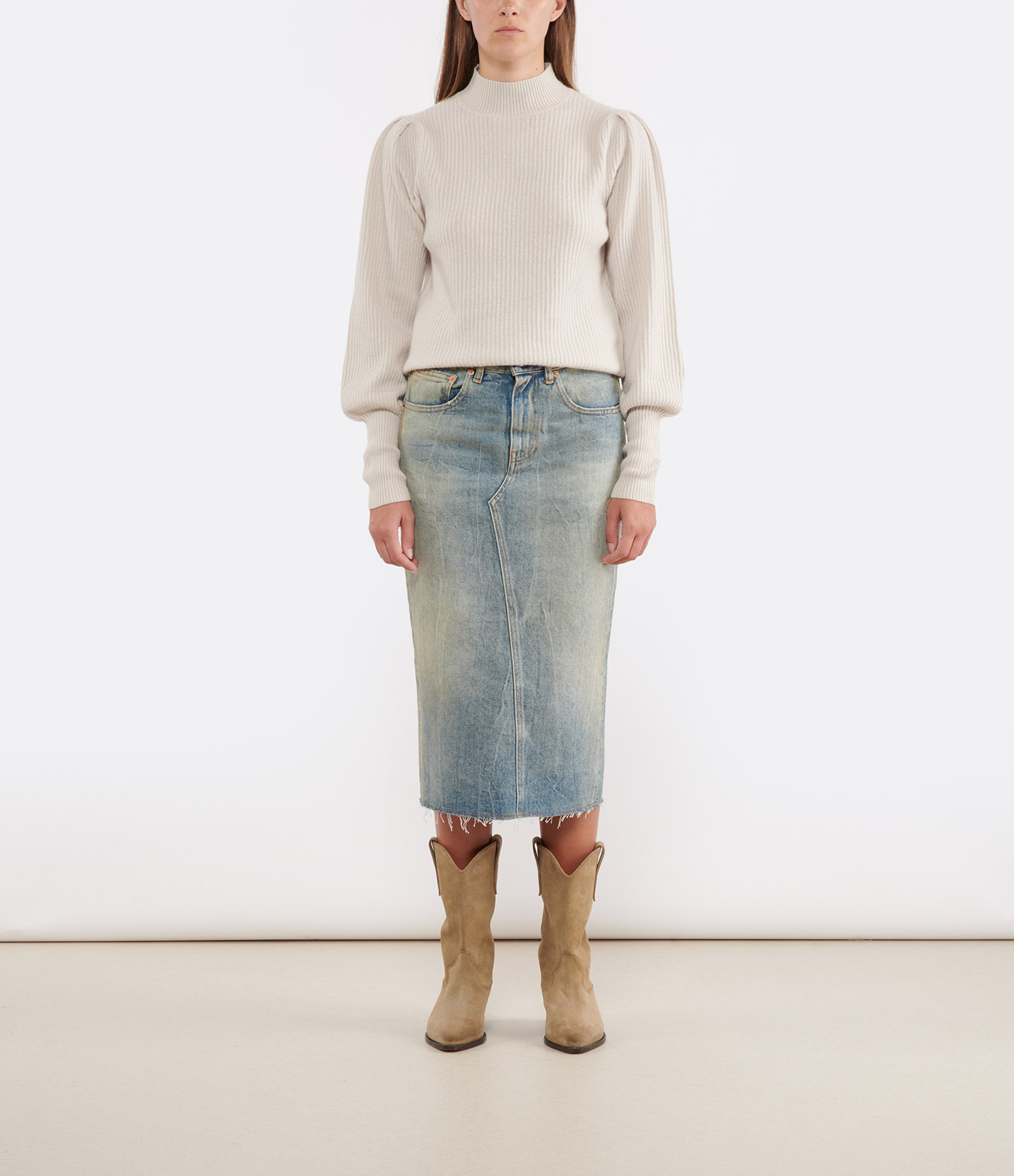 Blue Sand Midi Skirt