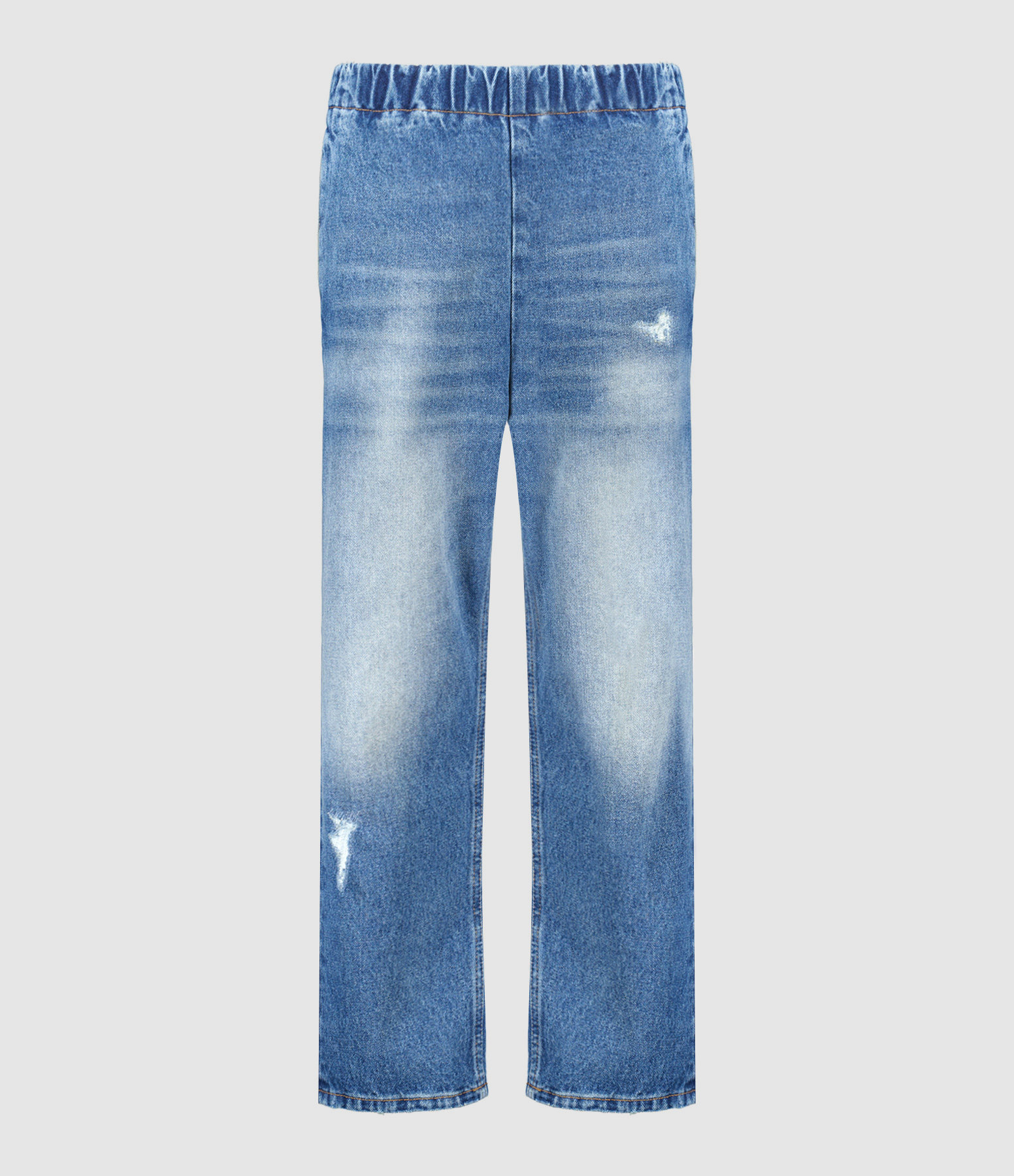 Blue Cotton Denim Trousers