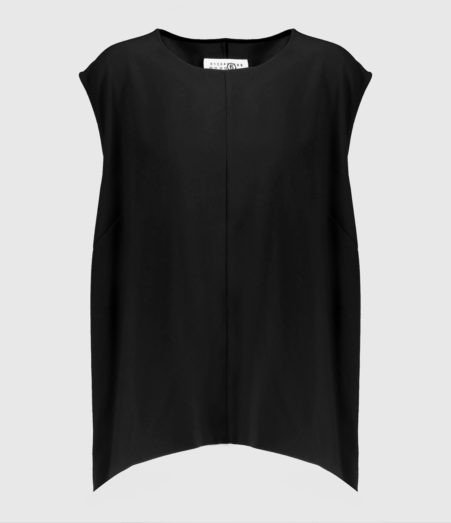 Black Satin Sleeveless Top