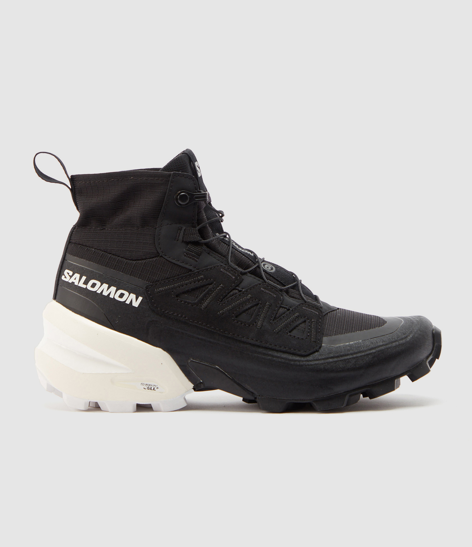 Black Cross High Leather Trainers, MM6 x Salomon Collaboration