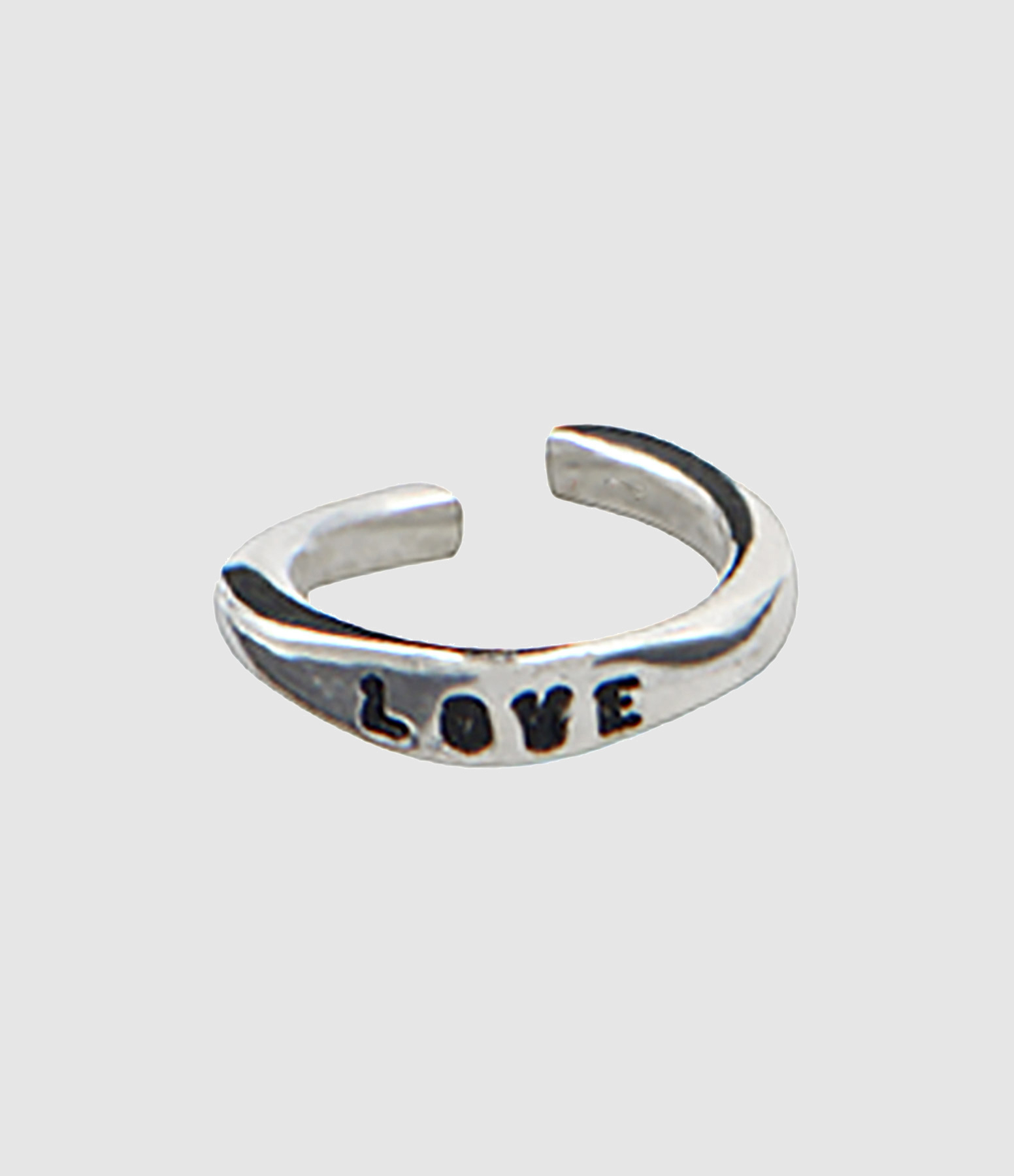 Silver 'Love' Earring