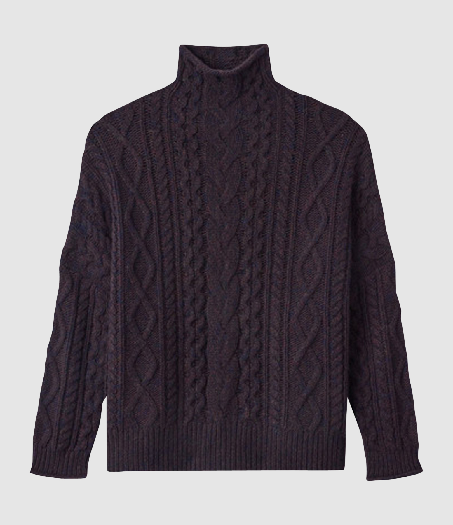 Sally High-Neck Jumper in Navy and Garnet by Ristretto