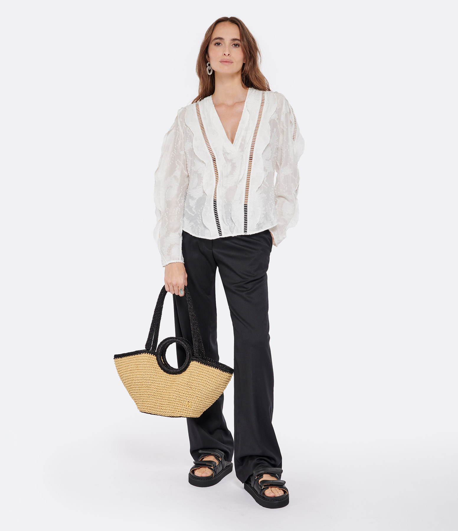 Firmin Thorens Black Wool Trousers