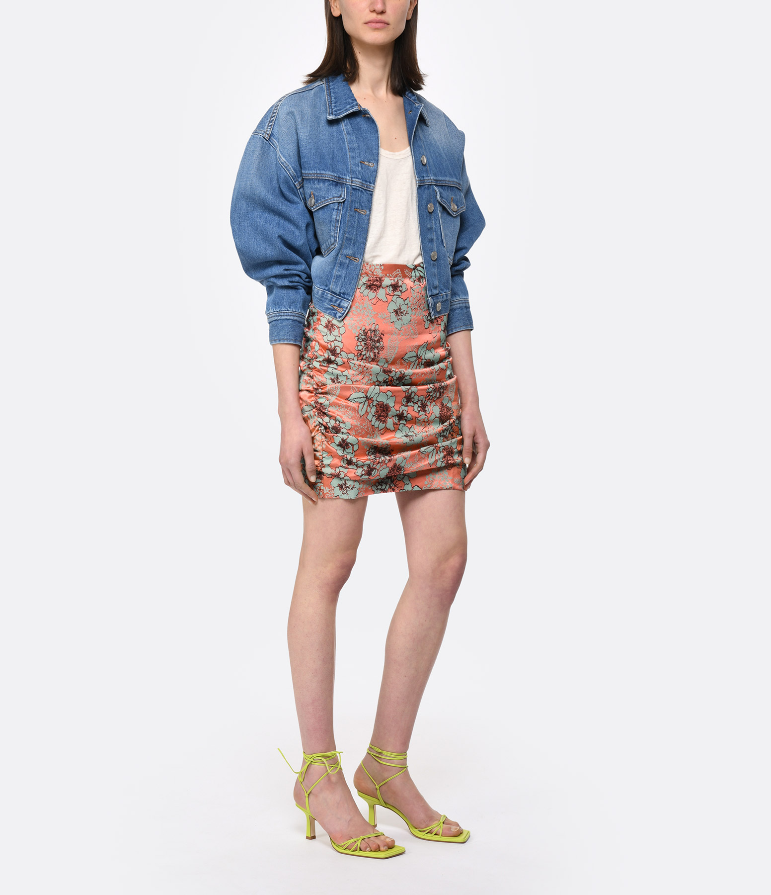 Eugenie Stadio Skirt – Coral Flowers