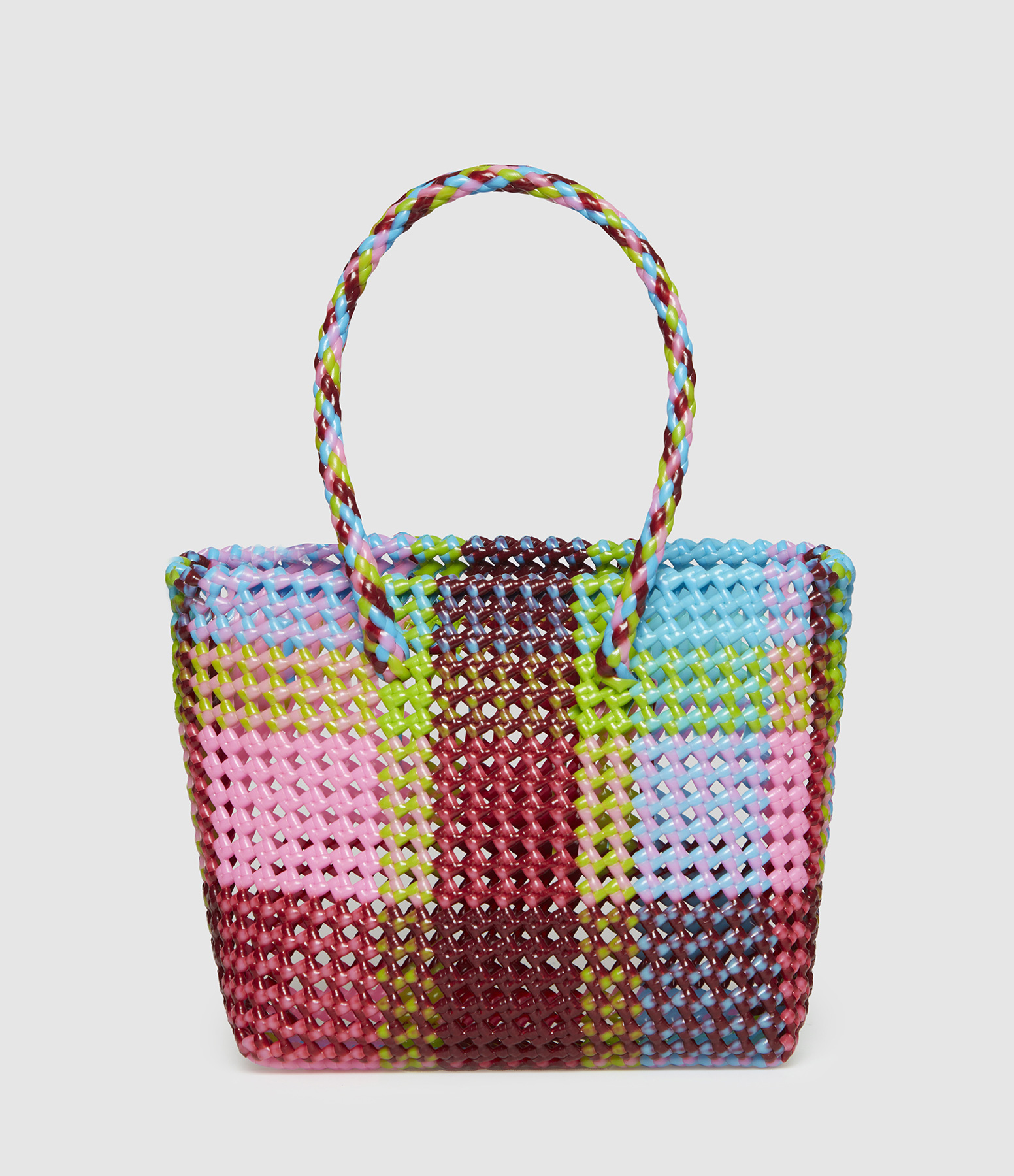 Scoubidou Bag, Size S, Medium Handles, Multicoloured