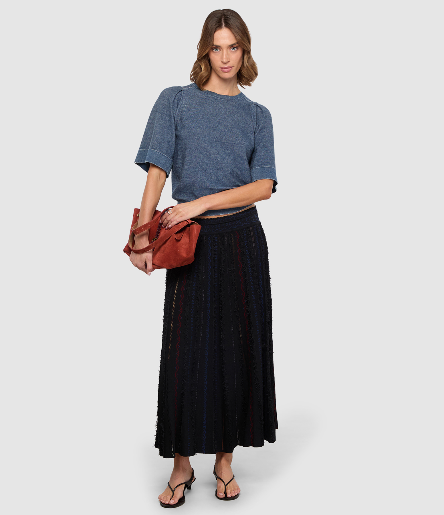 Daiquiri3 Long Skirt in Deep Black