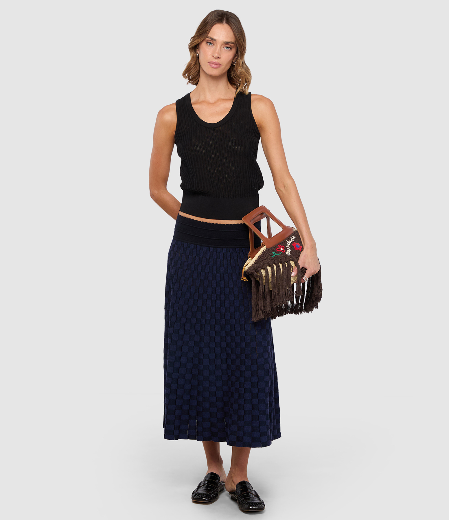 Delicate Nuit Indigo Long Skirt