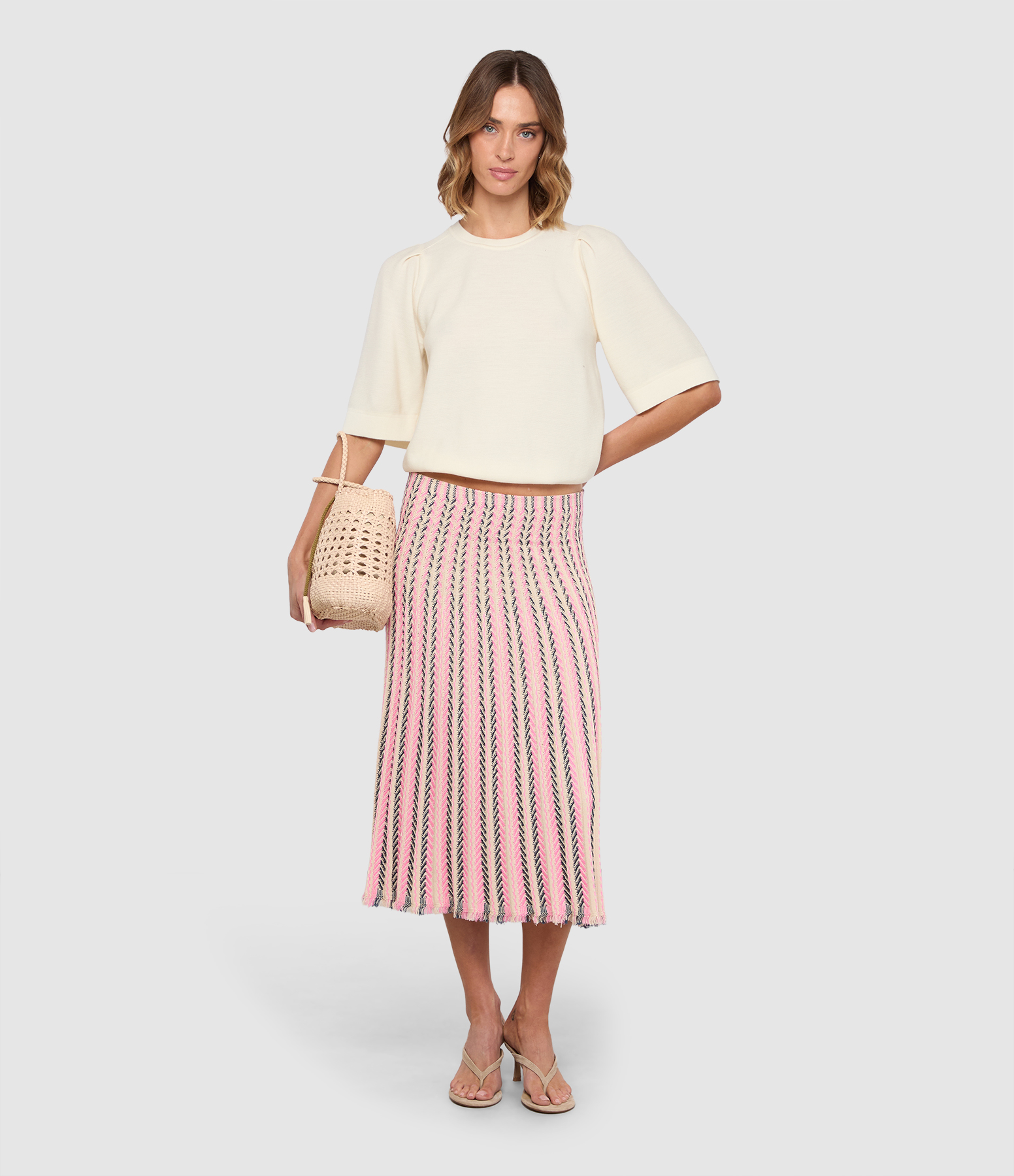 Encore Dune Blueber Rose Fl Skirt