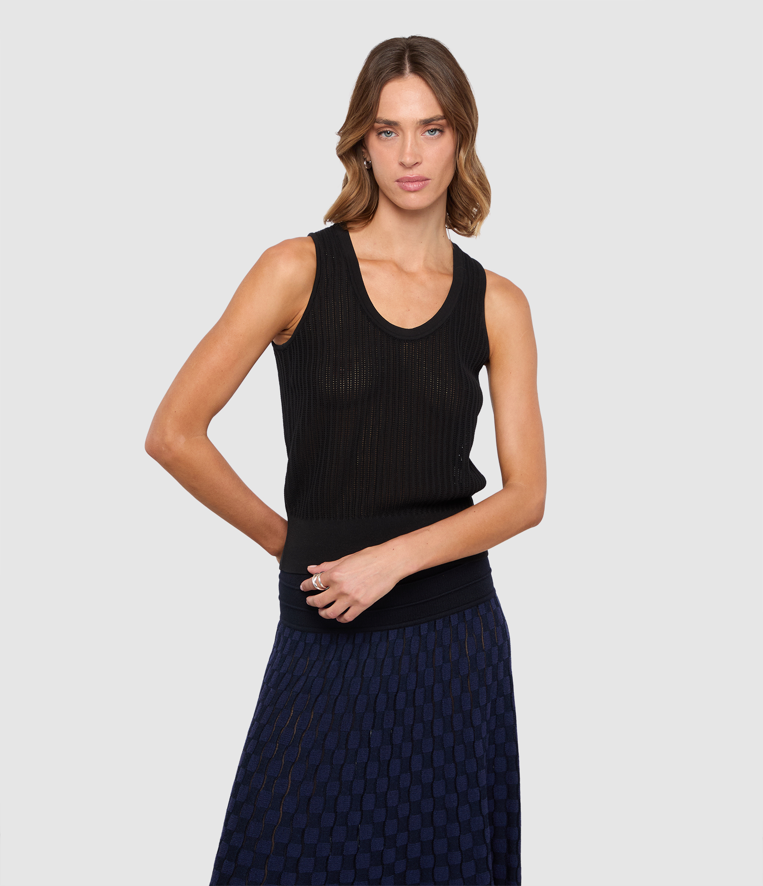 Deep Black Summer Tank Top