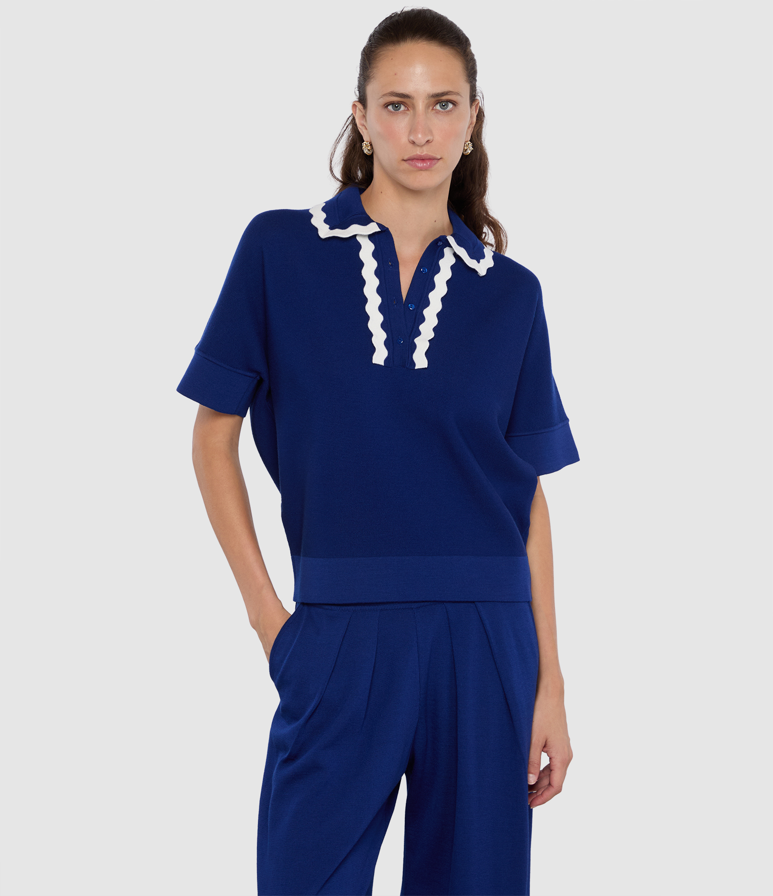 Blue Faience Milk Top