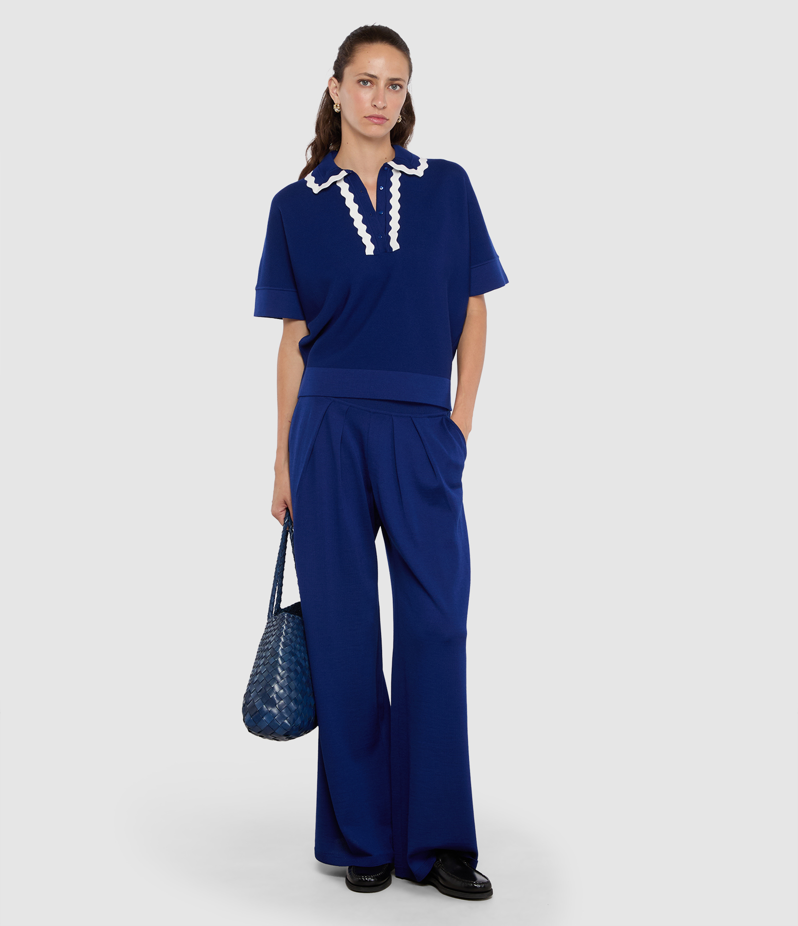 Lauren Trousers in Faience Blue