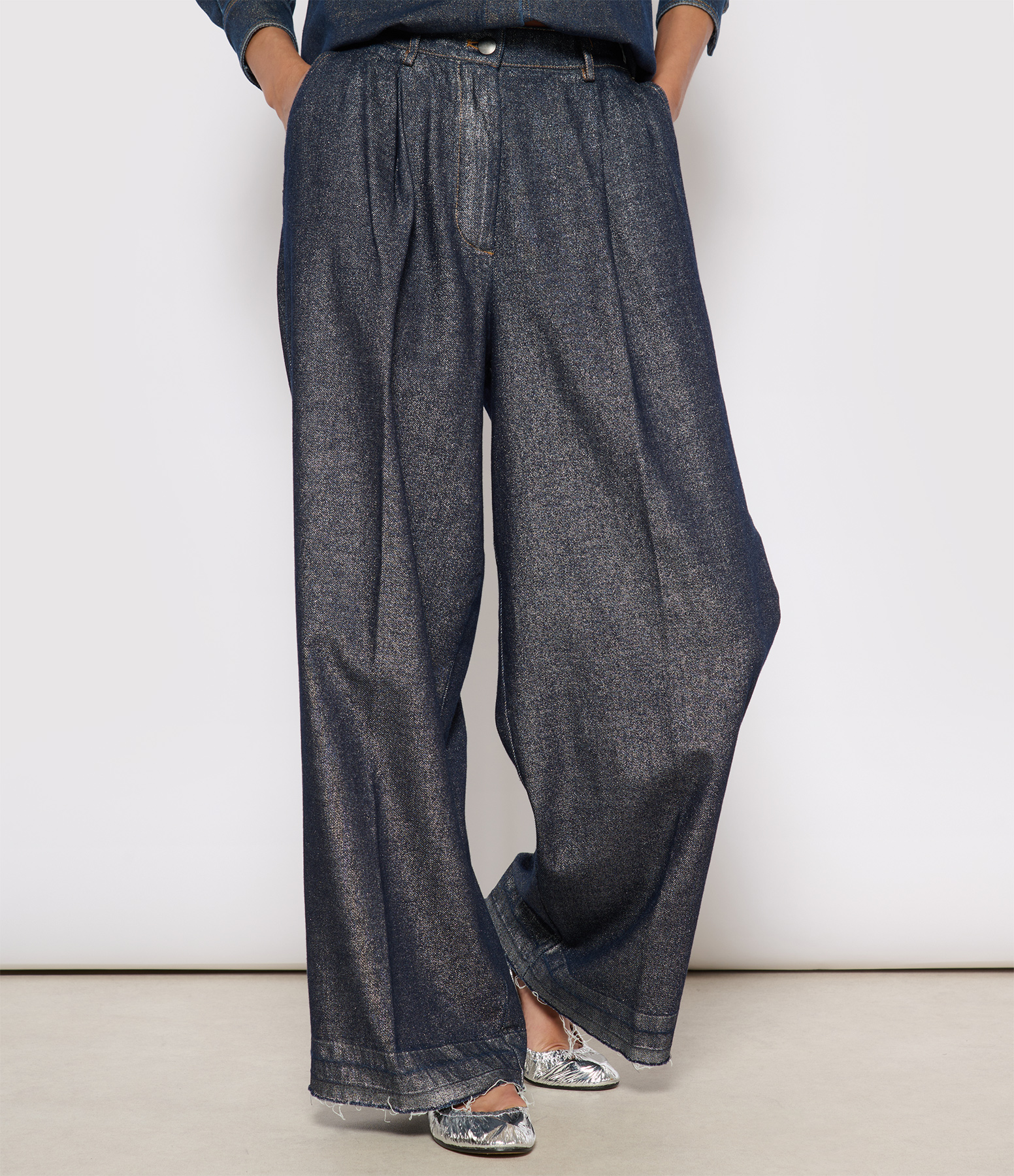 Kyoto Trousers in Silver Blue