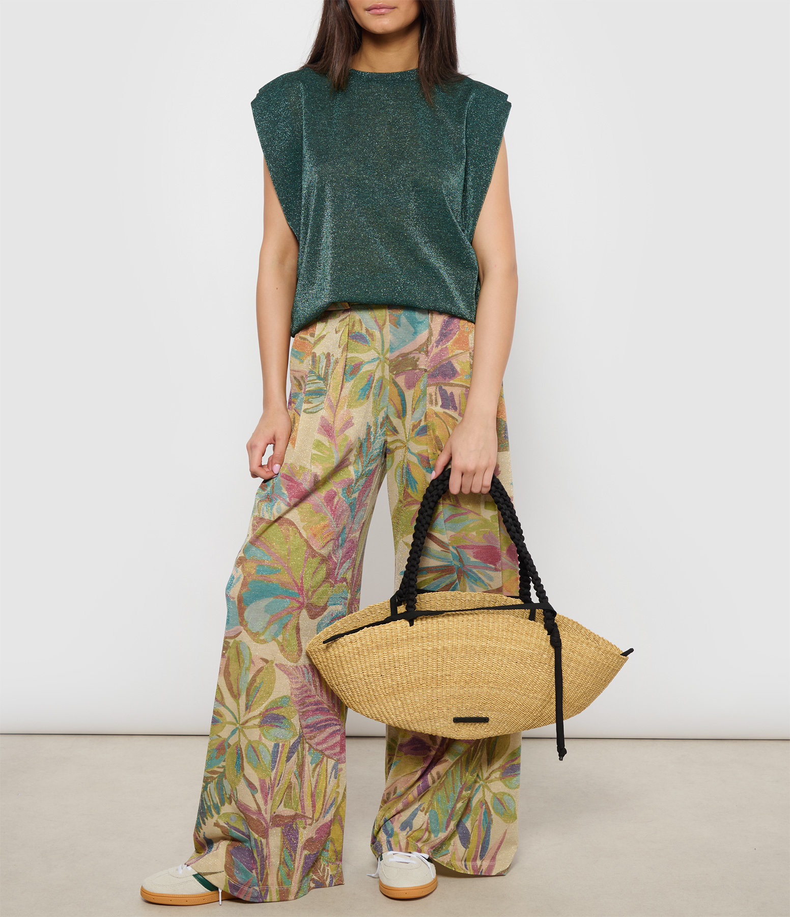 Aspen Multicolour Trousers in Acquamarina