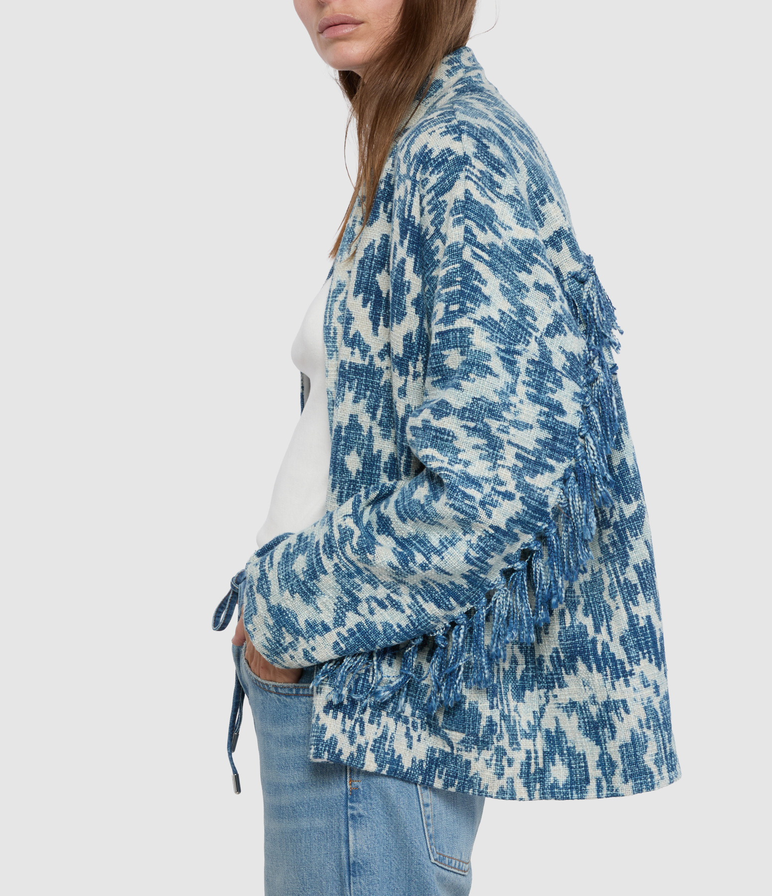 Ara Jacket in Blu Panna