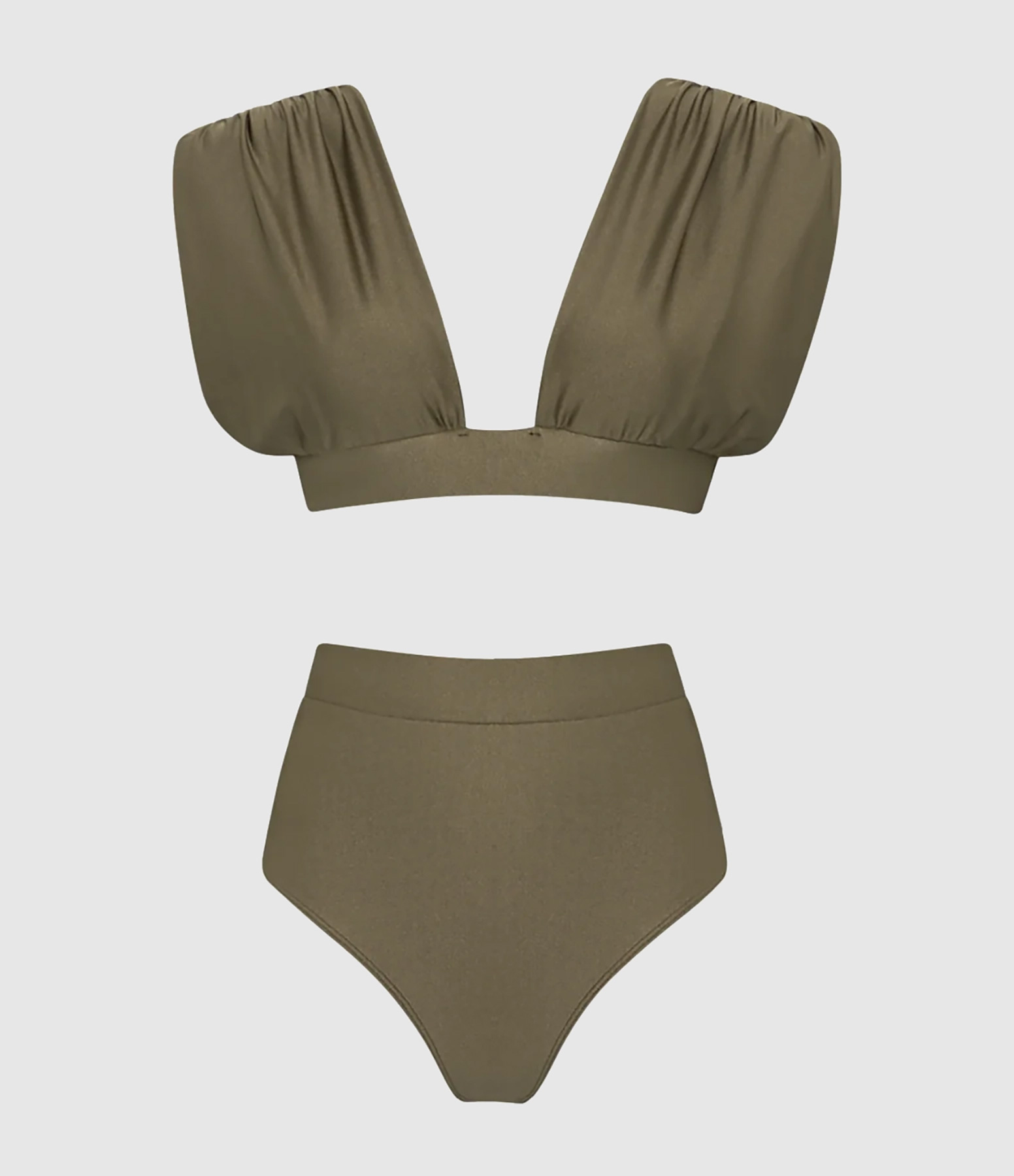 Monceau Taupe Sequinned Bikini Swimsuit