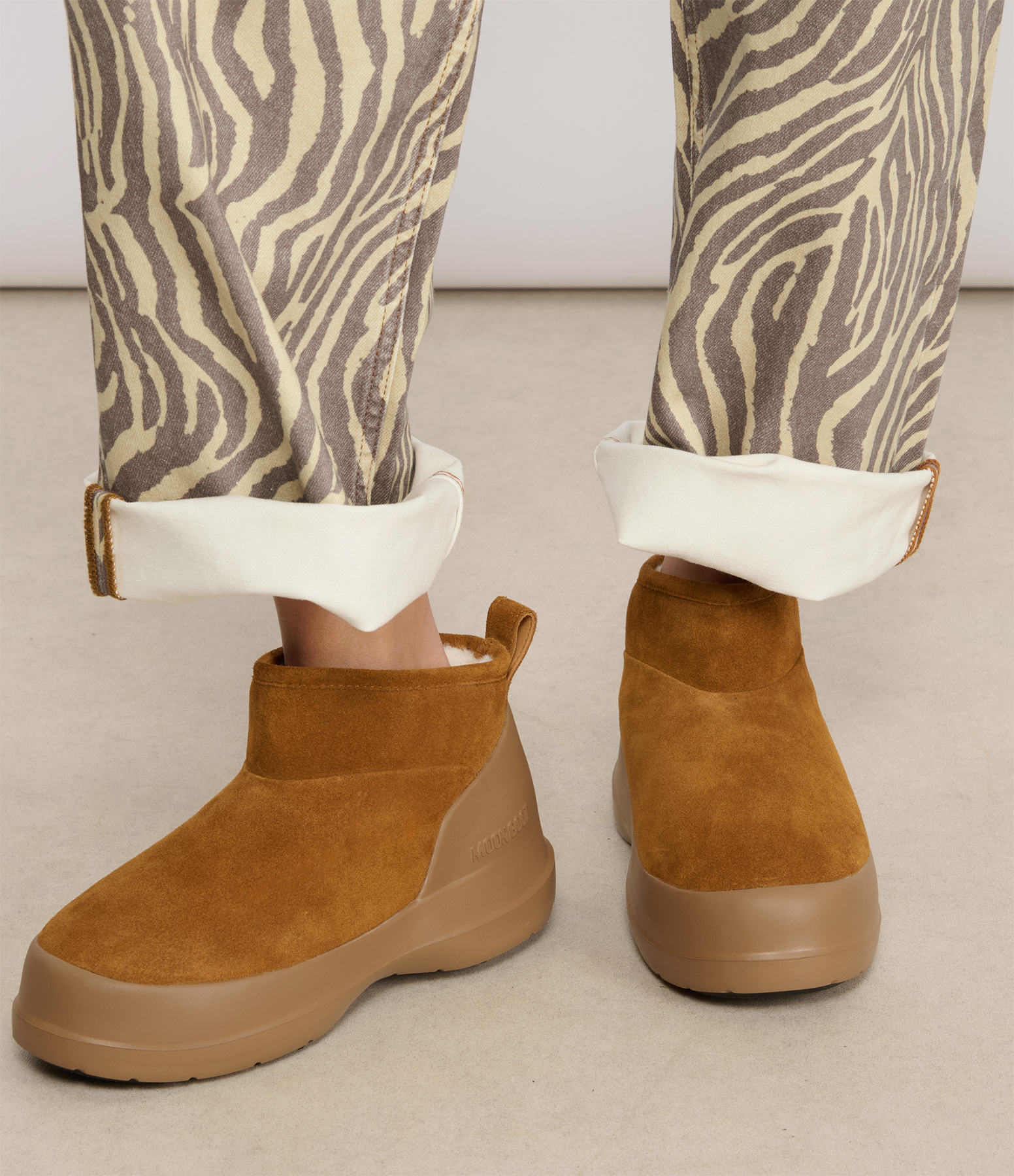 Moon Boot Luna Low Boot, Cognac Suede