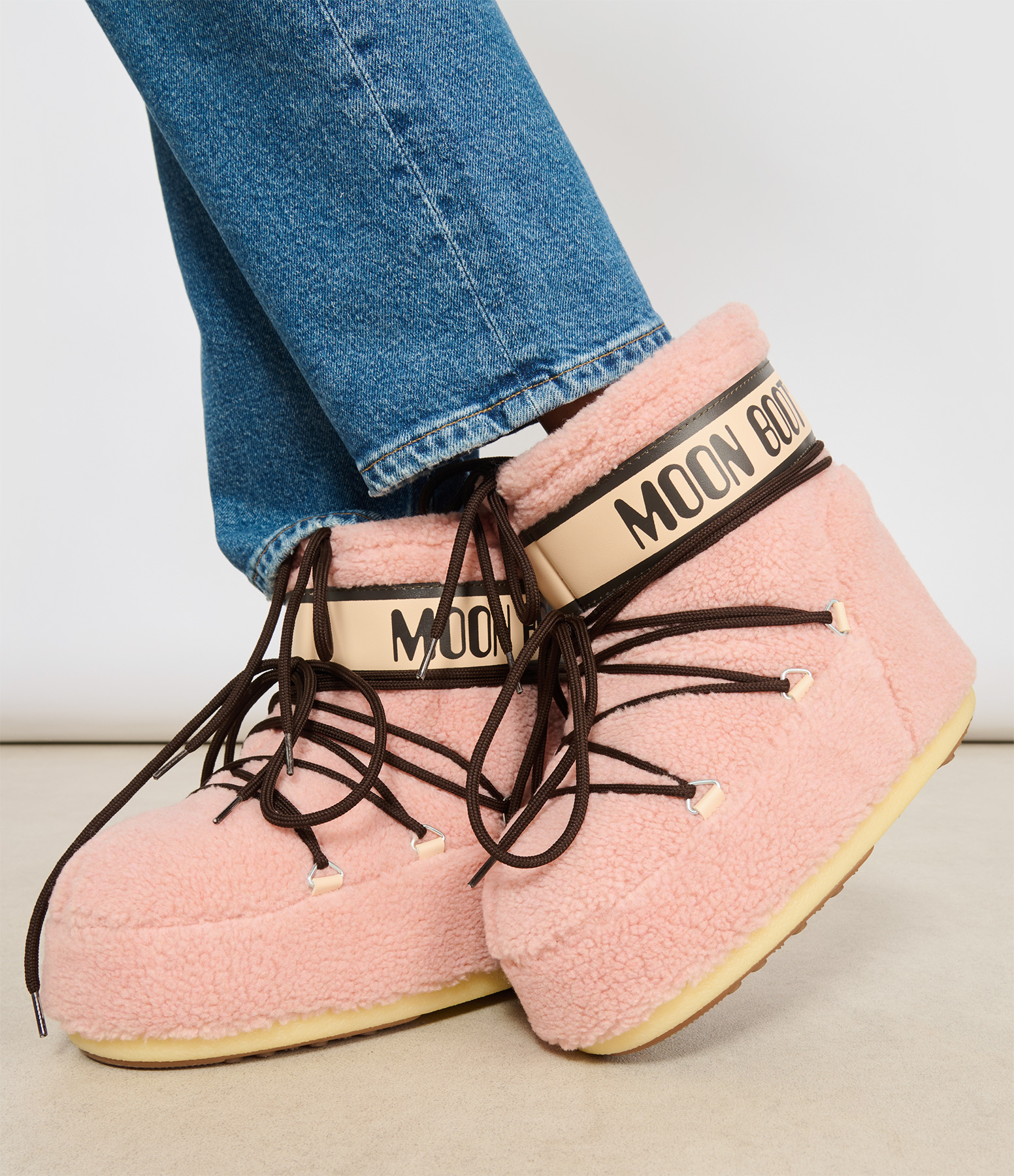 Moon Boot Icon Low Fleece Pink