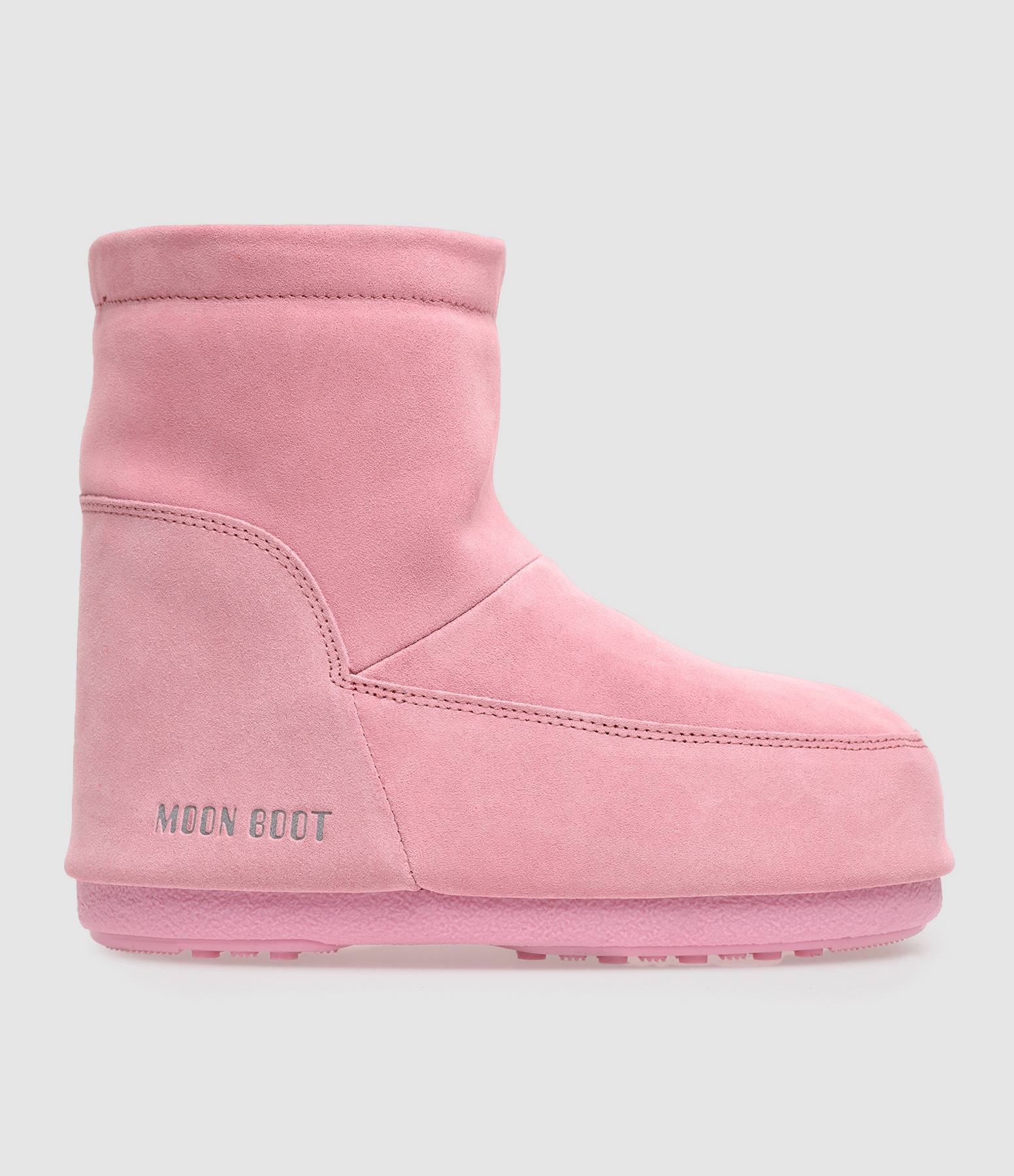 Moon Boot Icon Low-Top Nolace Suede Pink Gum