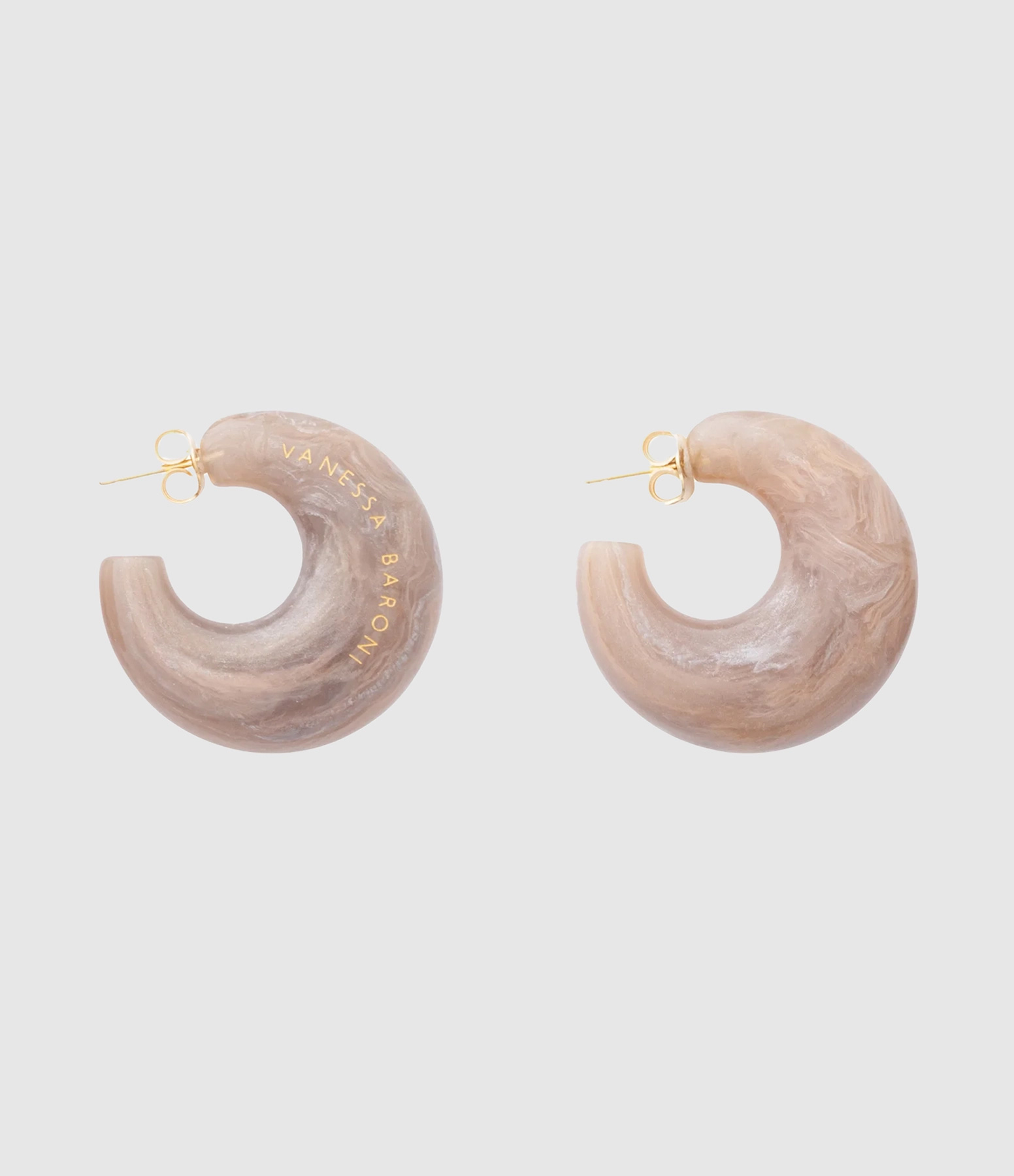 Moon Biancone Marble Earrings