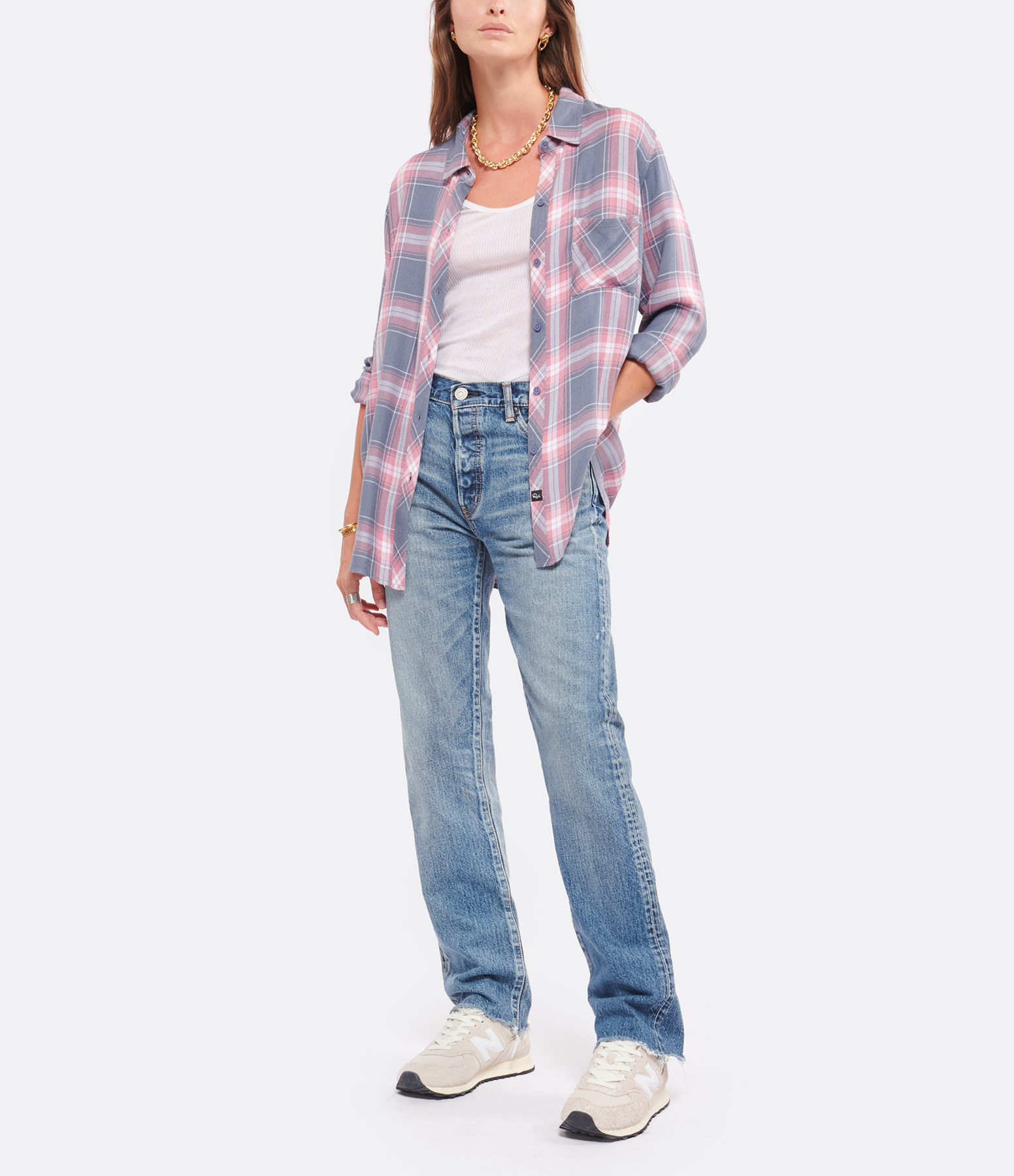 Jean Sawdust Straight Blue Denim
