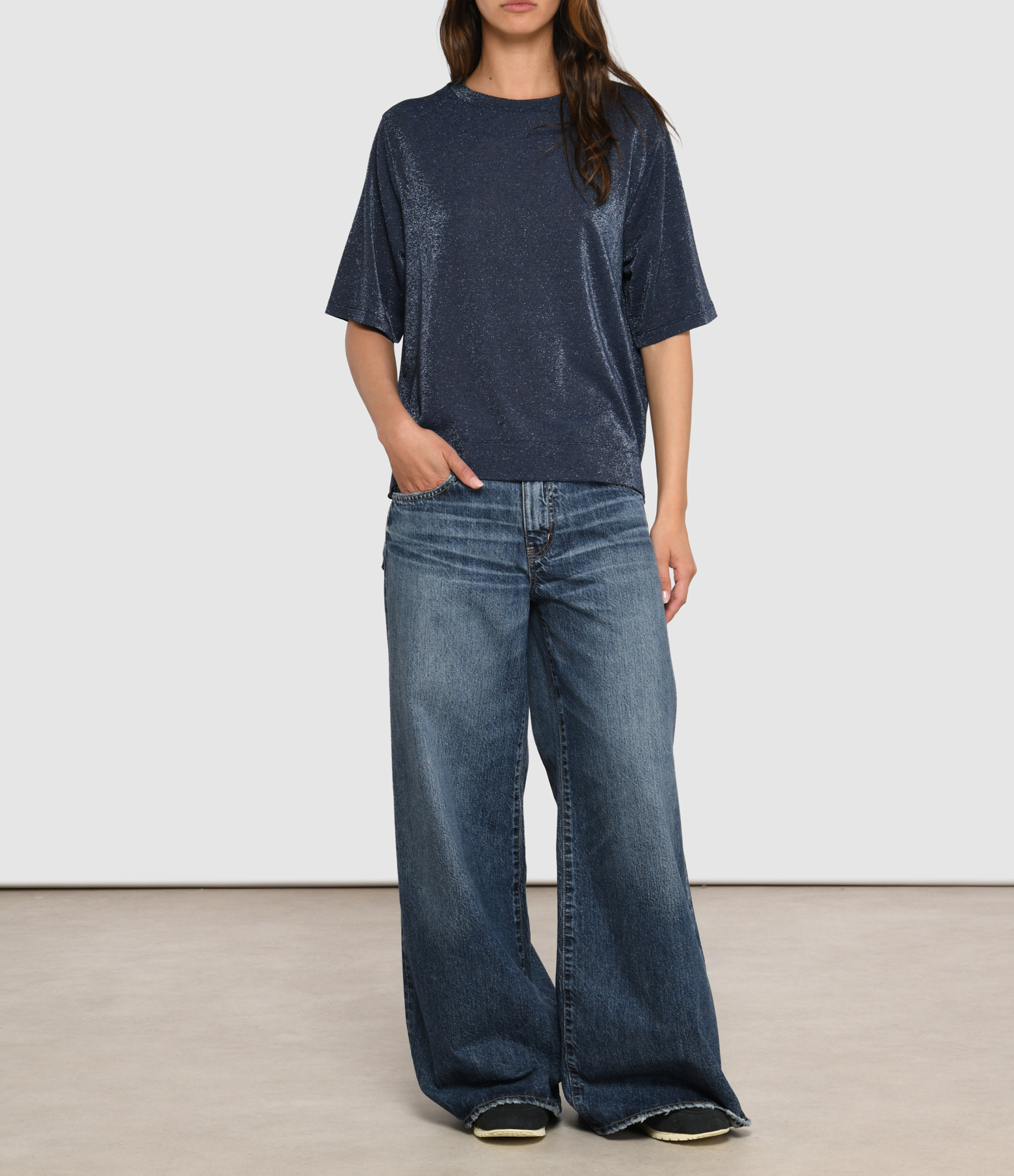 Dark Blue Baggy Jeans by Mv Roxbury