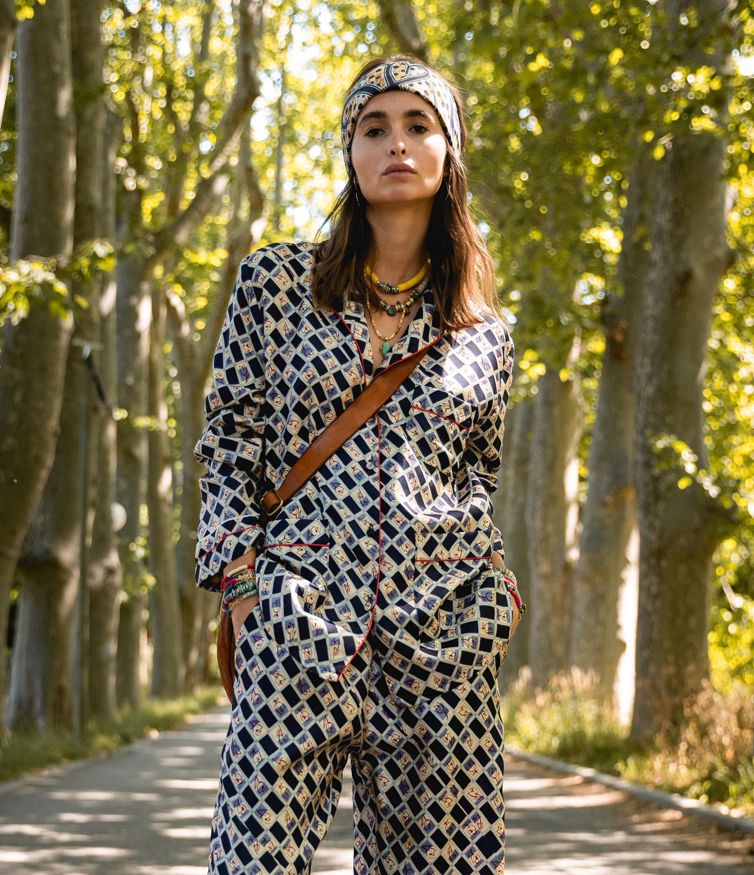 Jim Silk Shirt with Livio Print