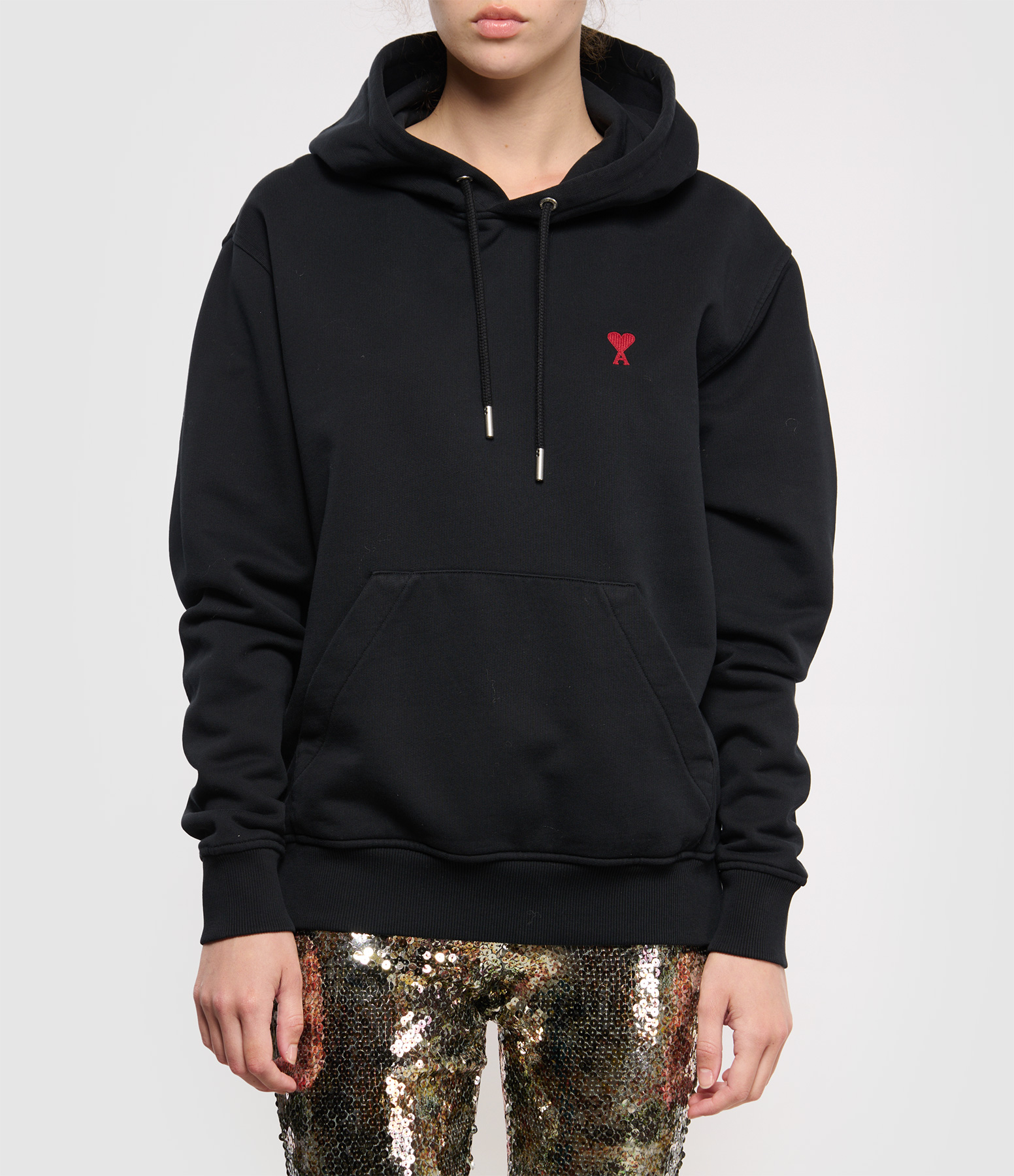 Red and Black 'Ami de Cœur' Hoodie