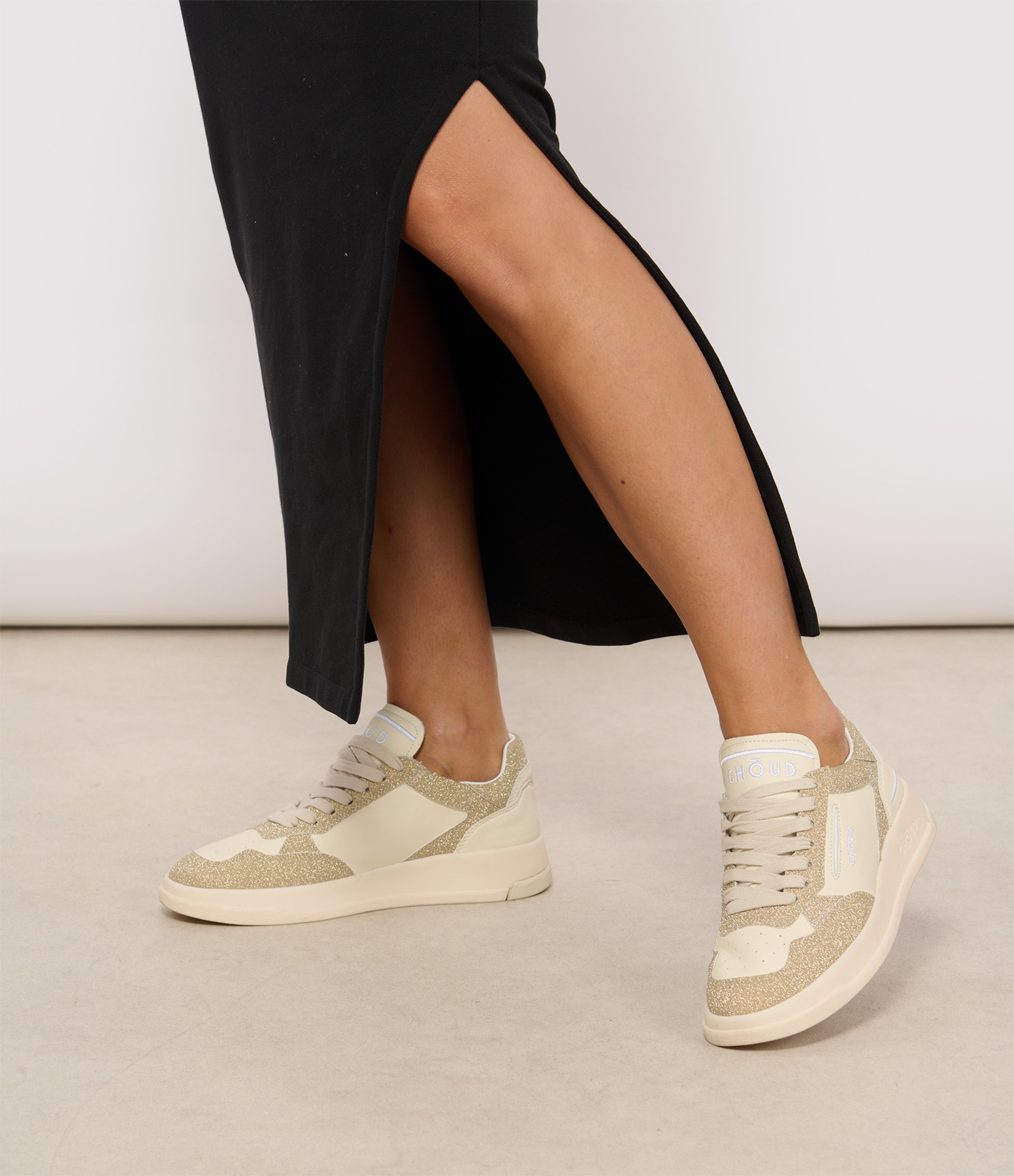 Leat Glitter Gold Tweener Trainers