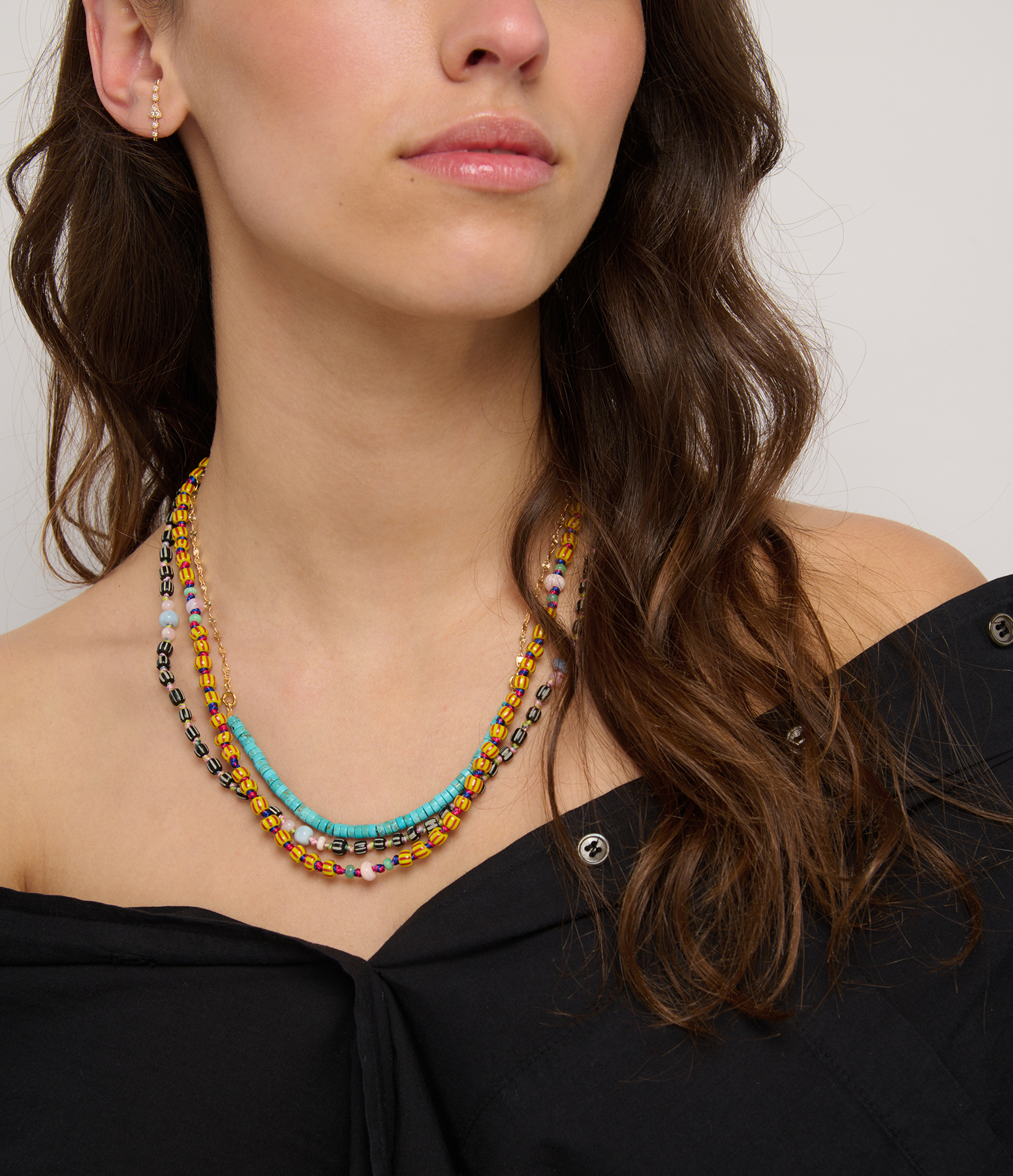 Sun Necklace and Blue Turquoise Pendant