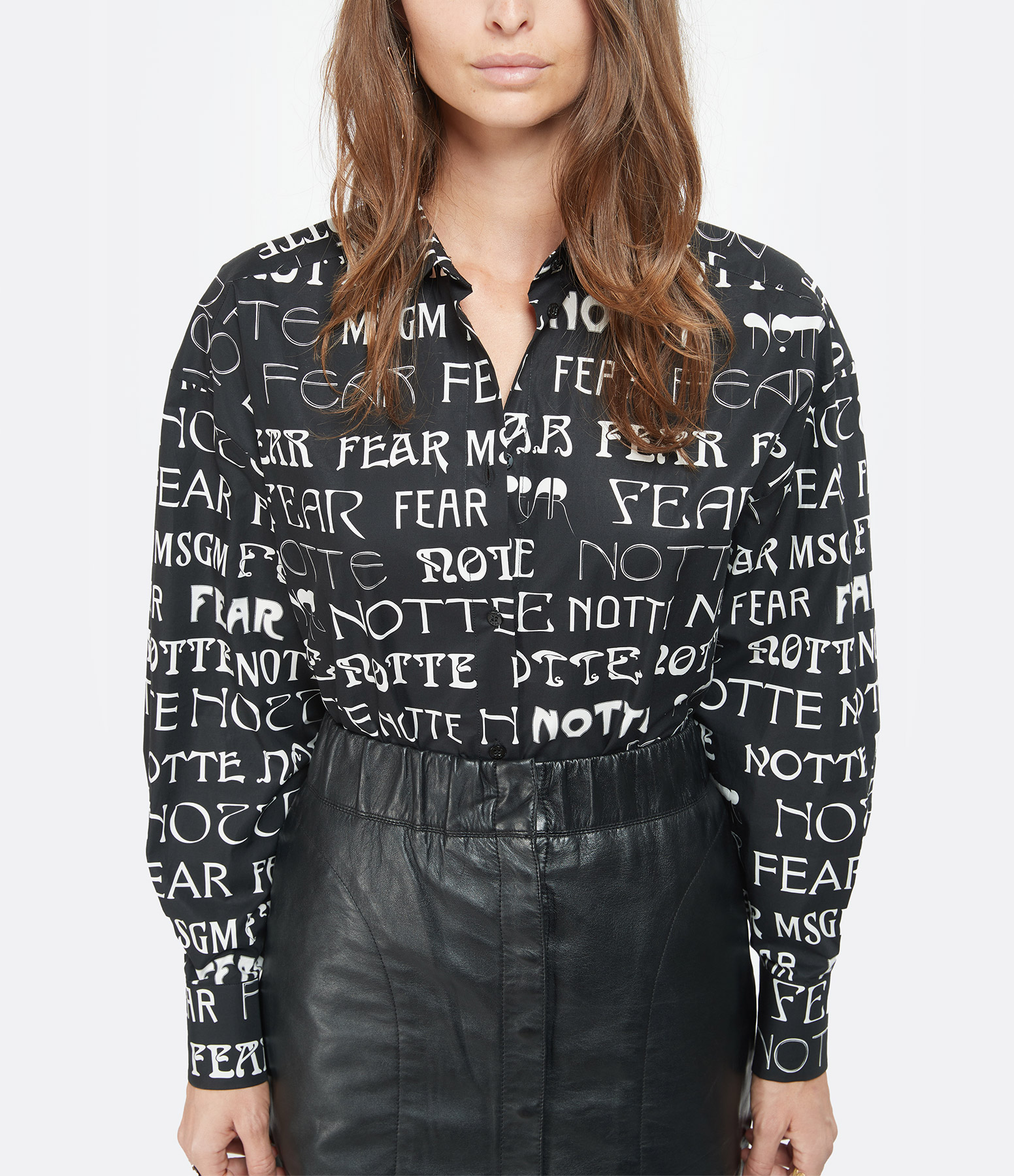Black and White Printed Cotton Shirt