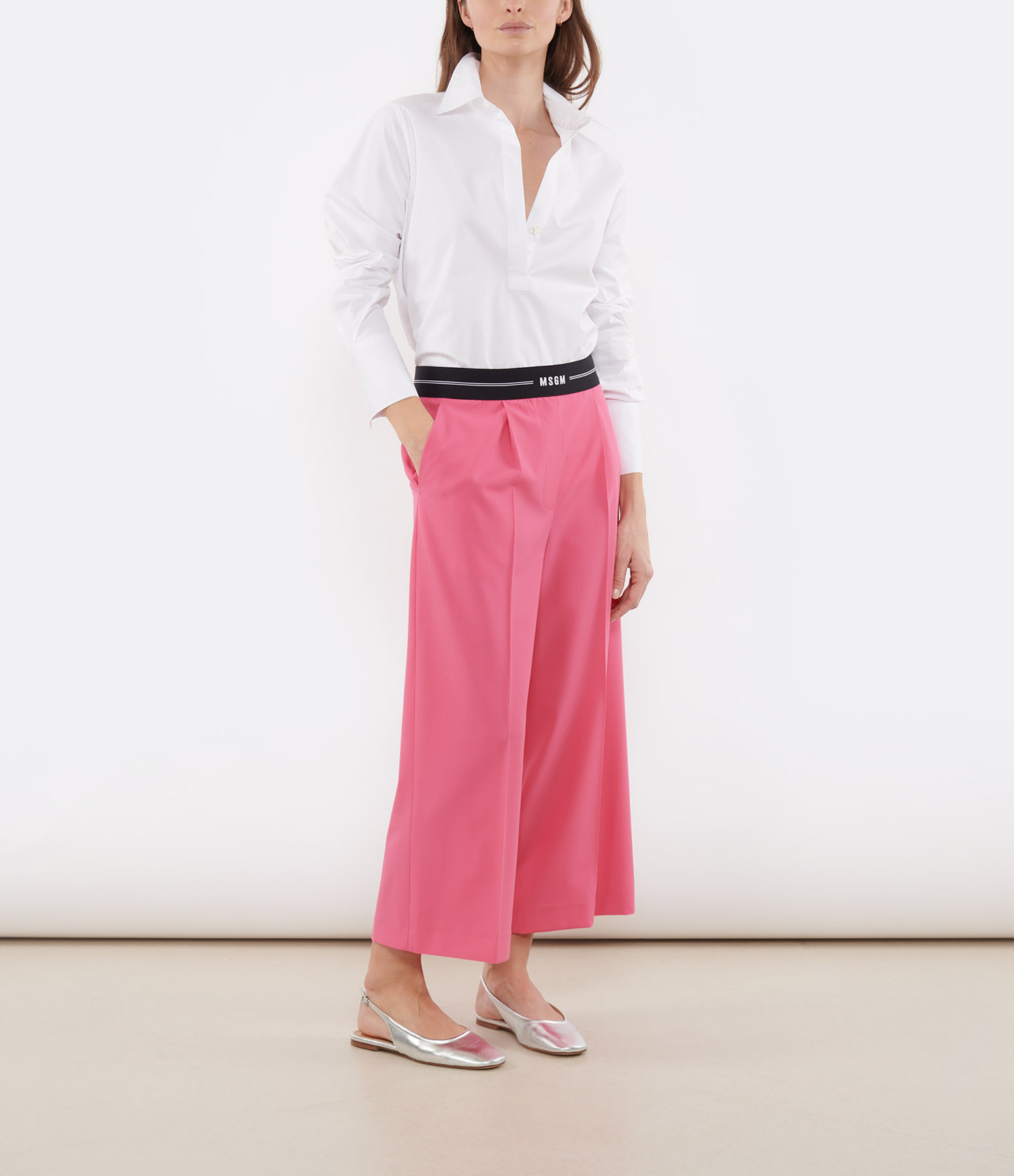 Pink Wool Trousers