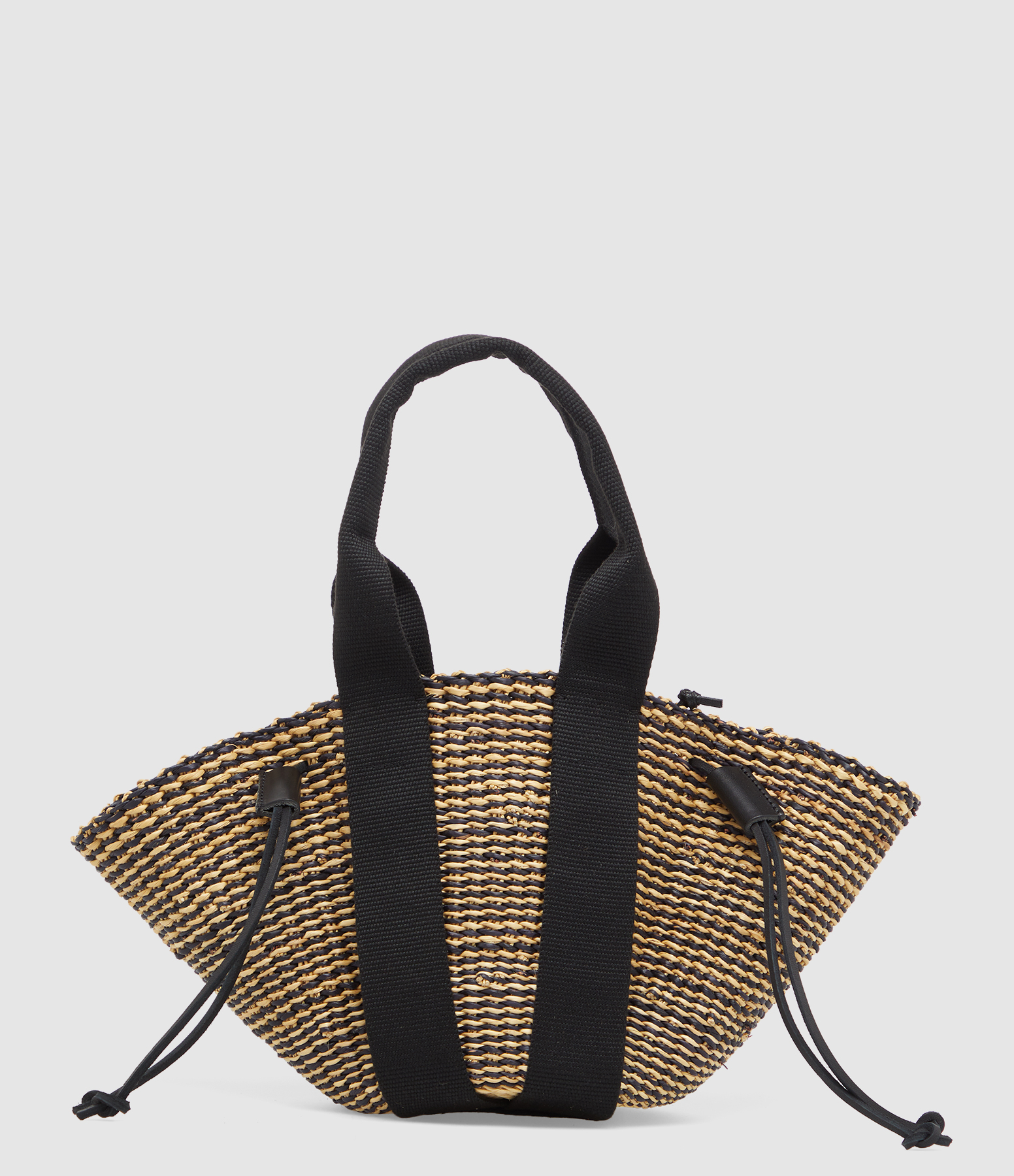 Mini So Hstripe Basket – Natural and Black