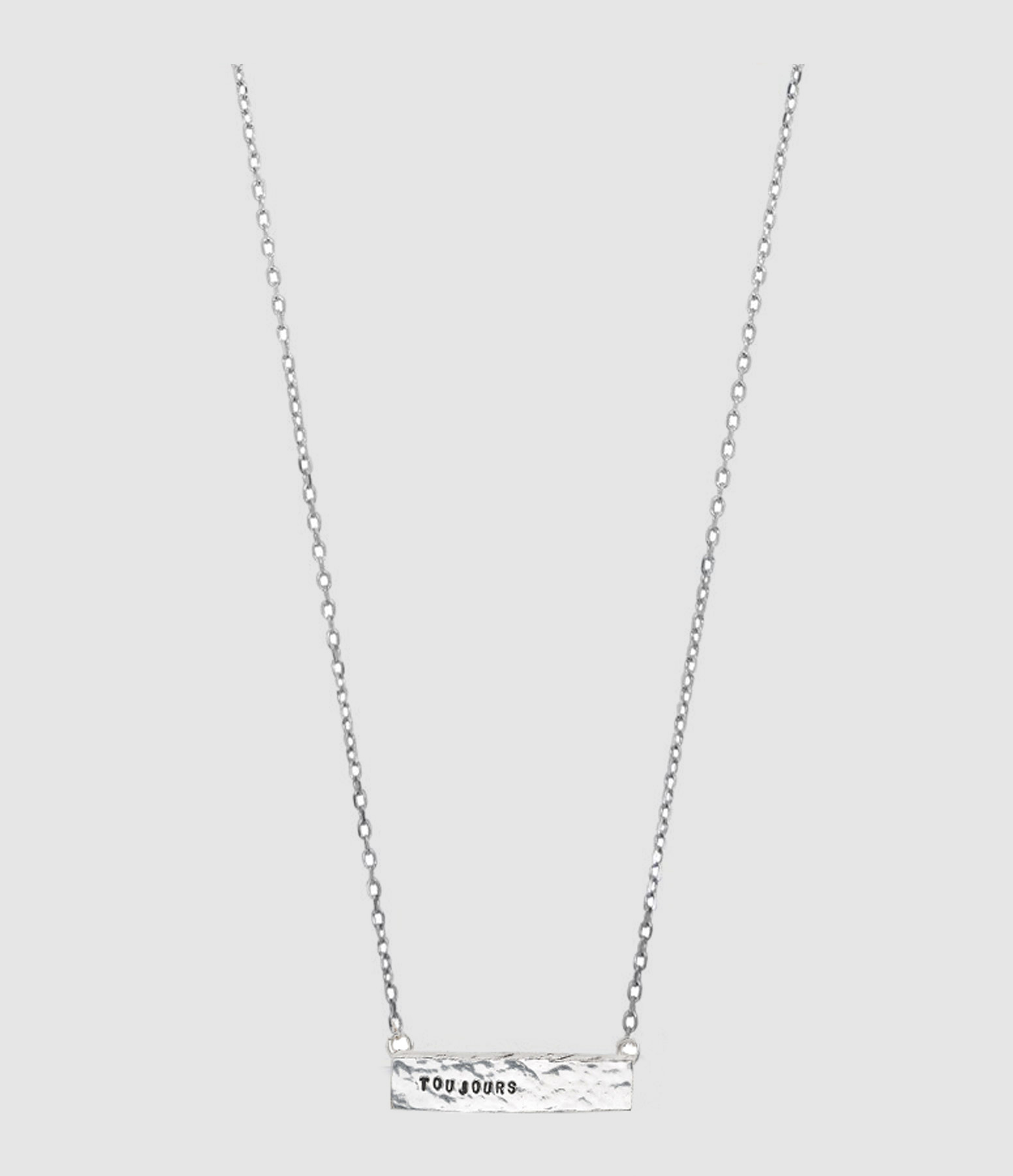 'Toujours' Silver Long Necklace