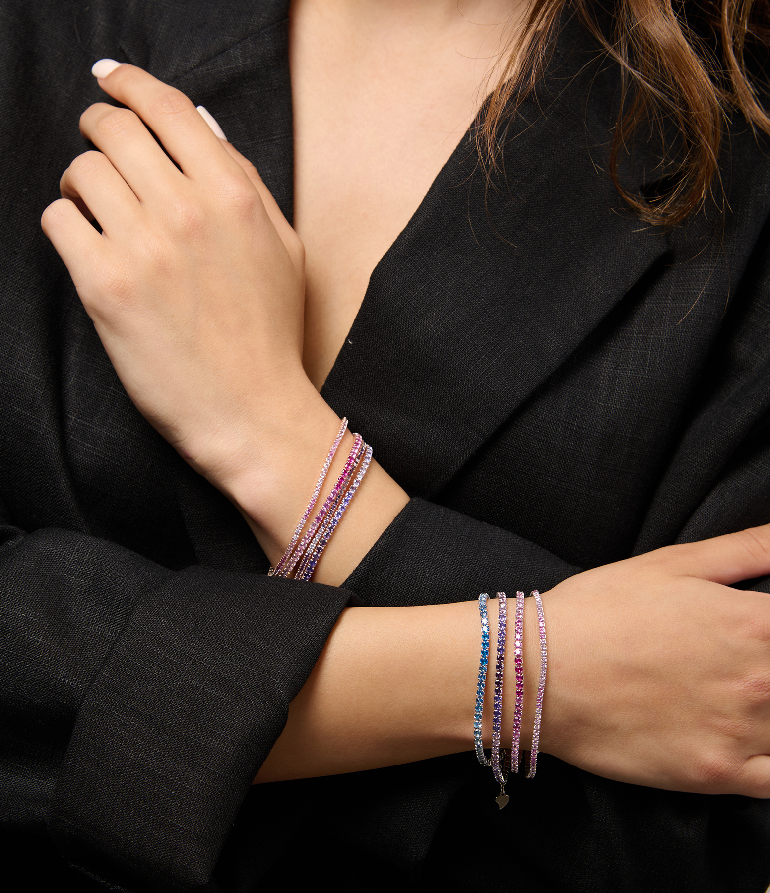 Summer Silver and Blue Bracelet