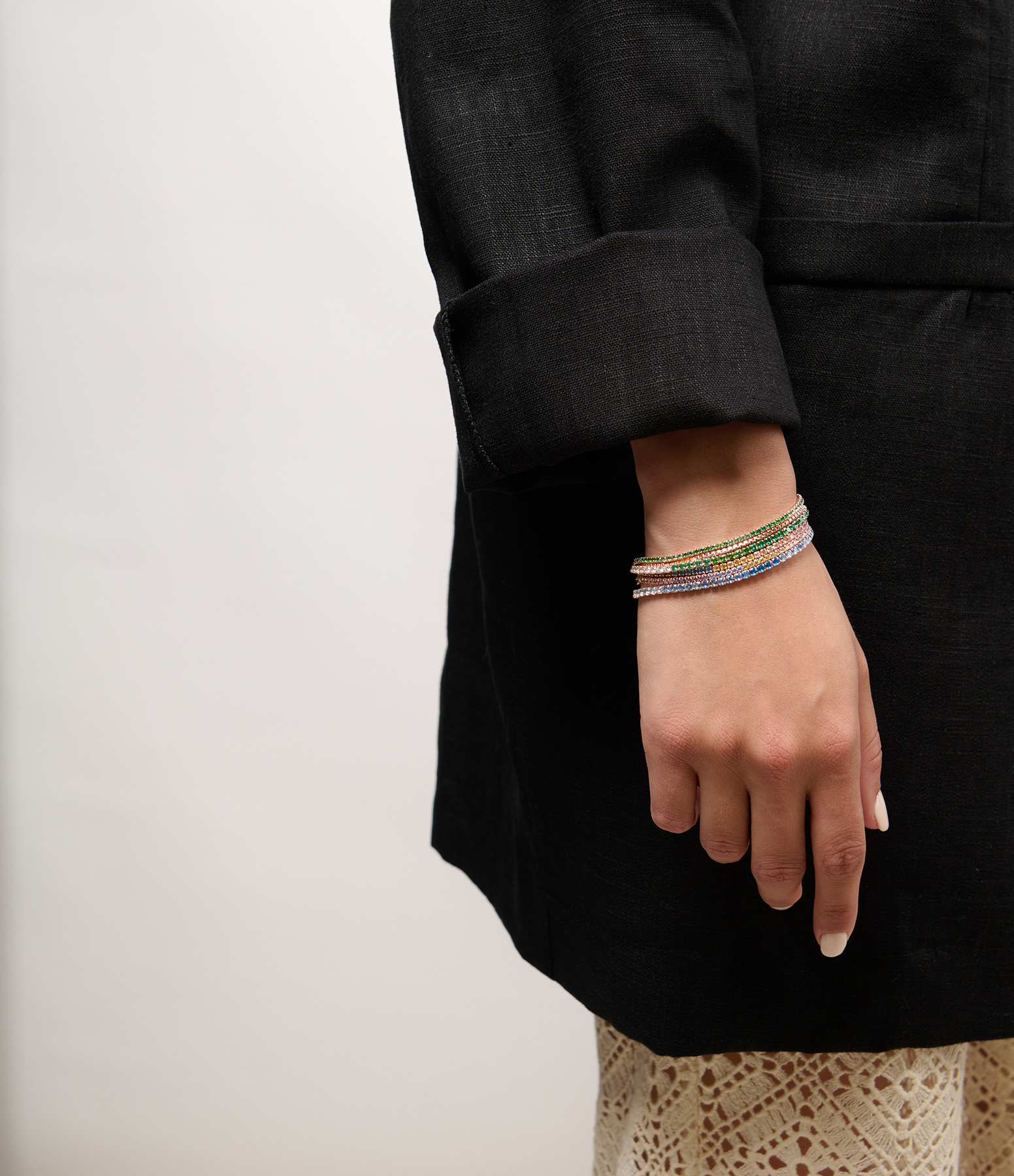 Palms Bracelet – Rose Gold and Green