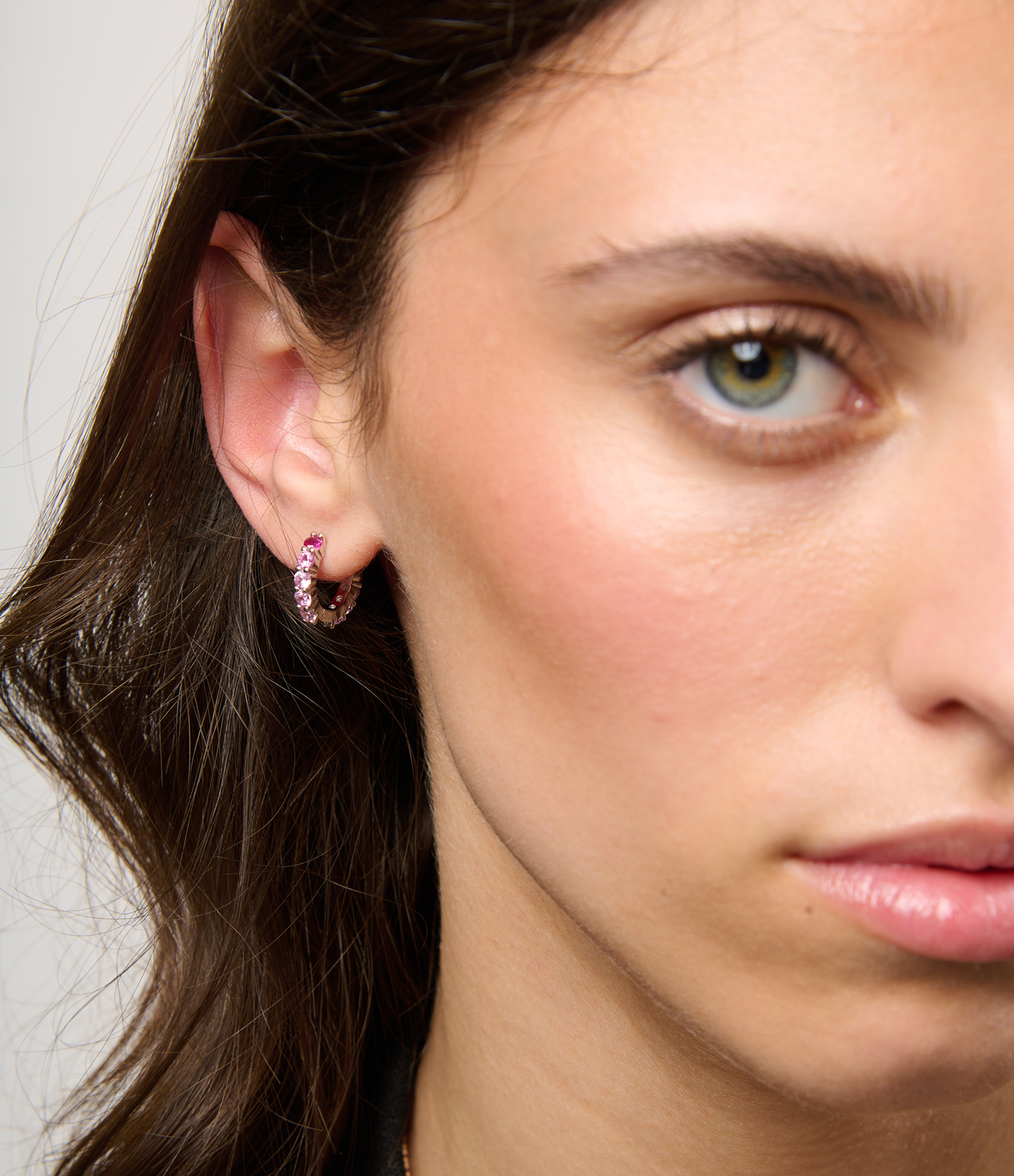 Spicy Rose Gold Hoop Earrings