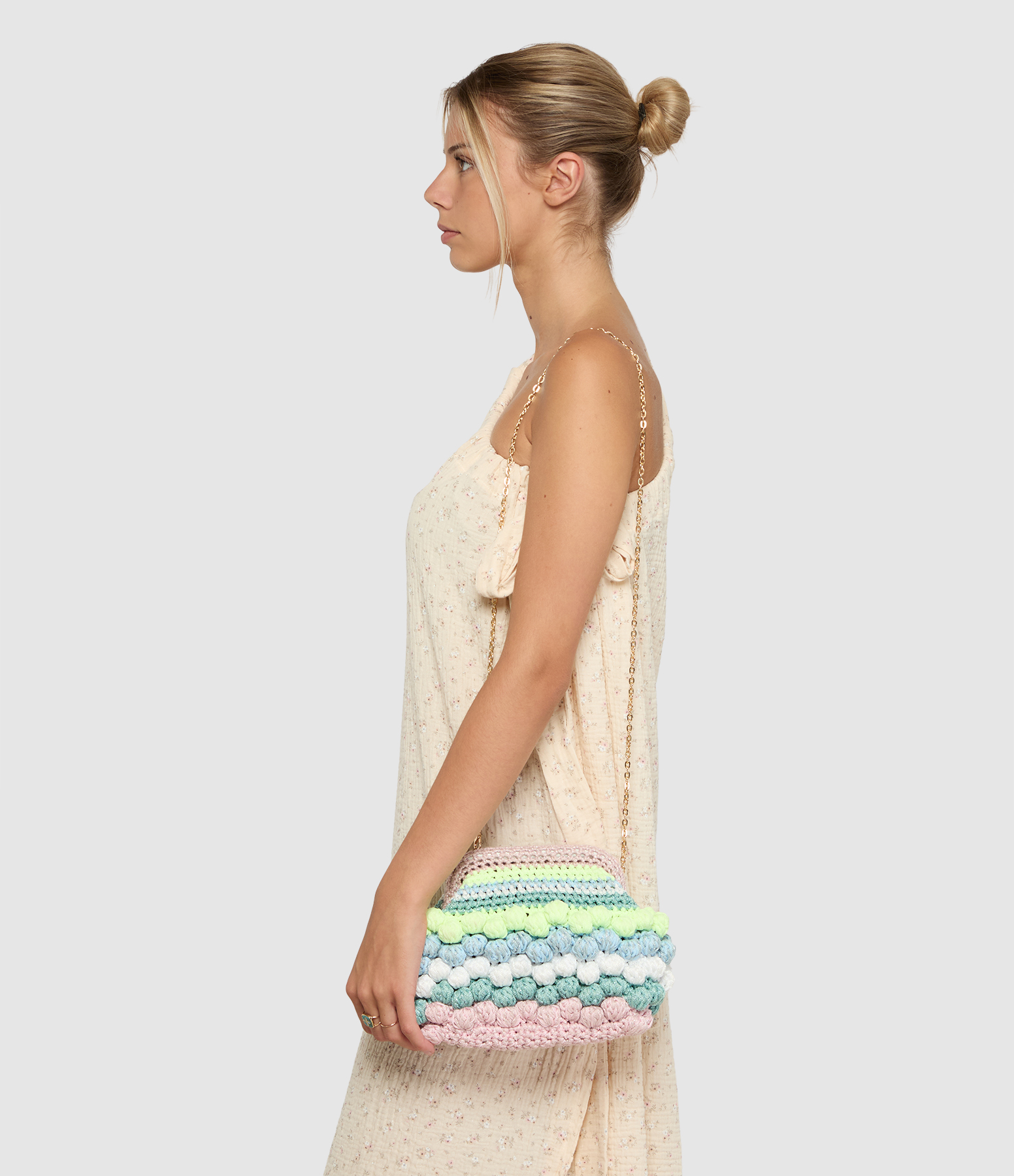 Pastel Popcorn Clutch Bag