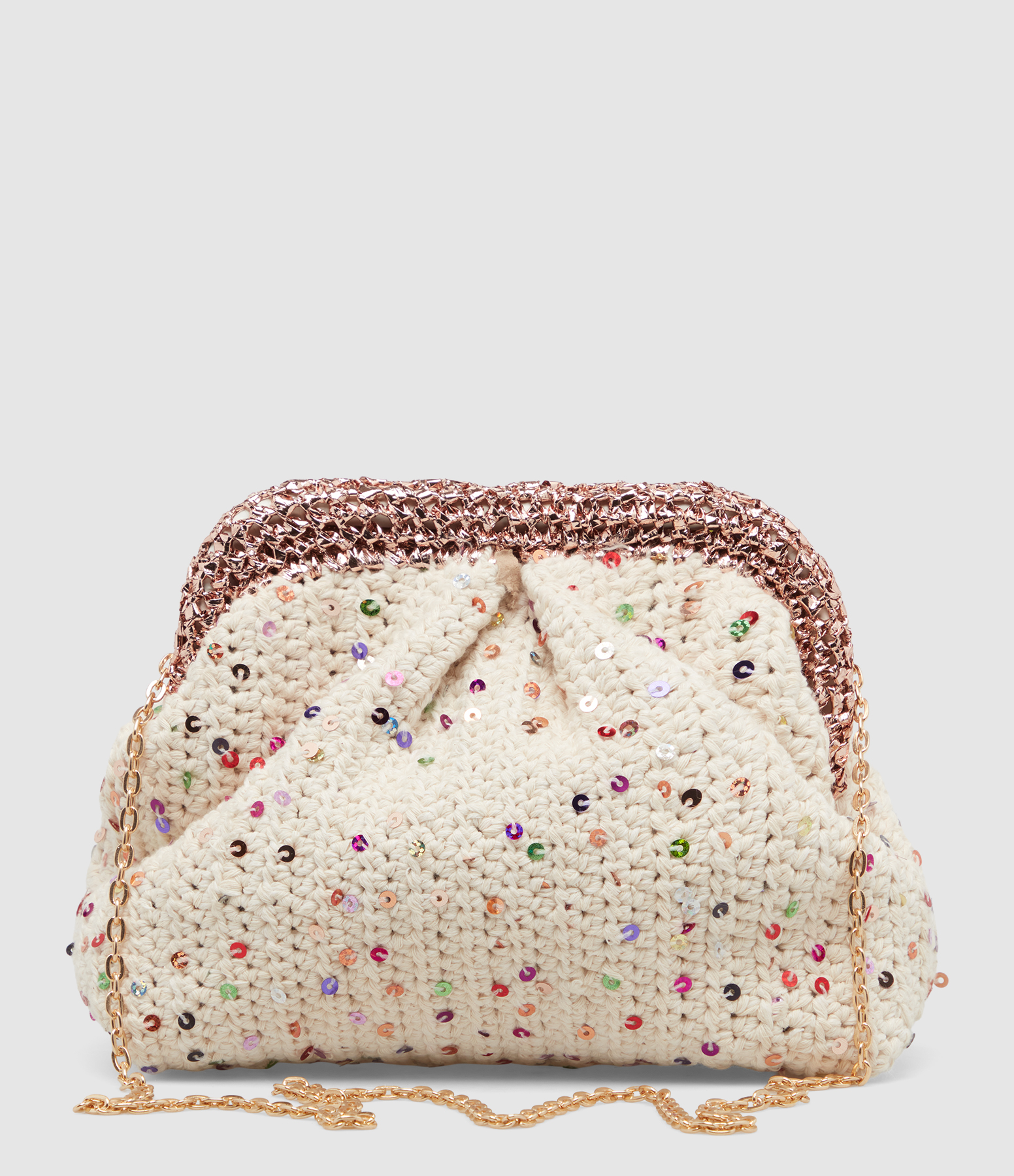 Sac Melike Clutch Small Cream