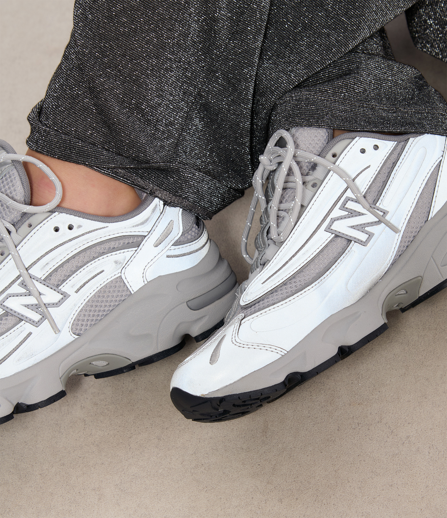1000 Silver Metallic Trainers