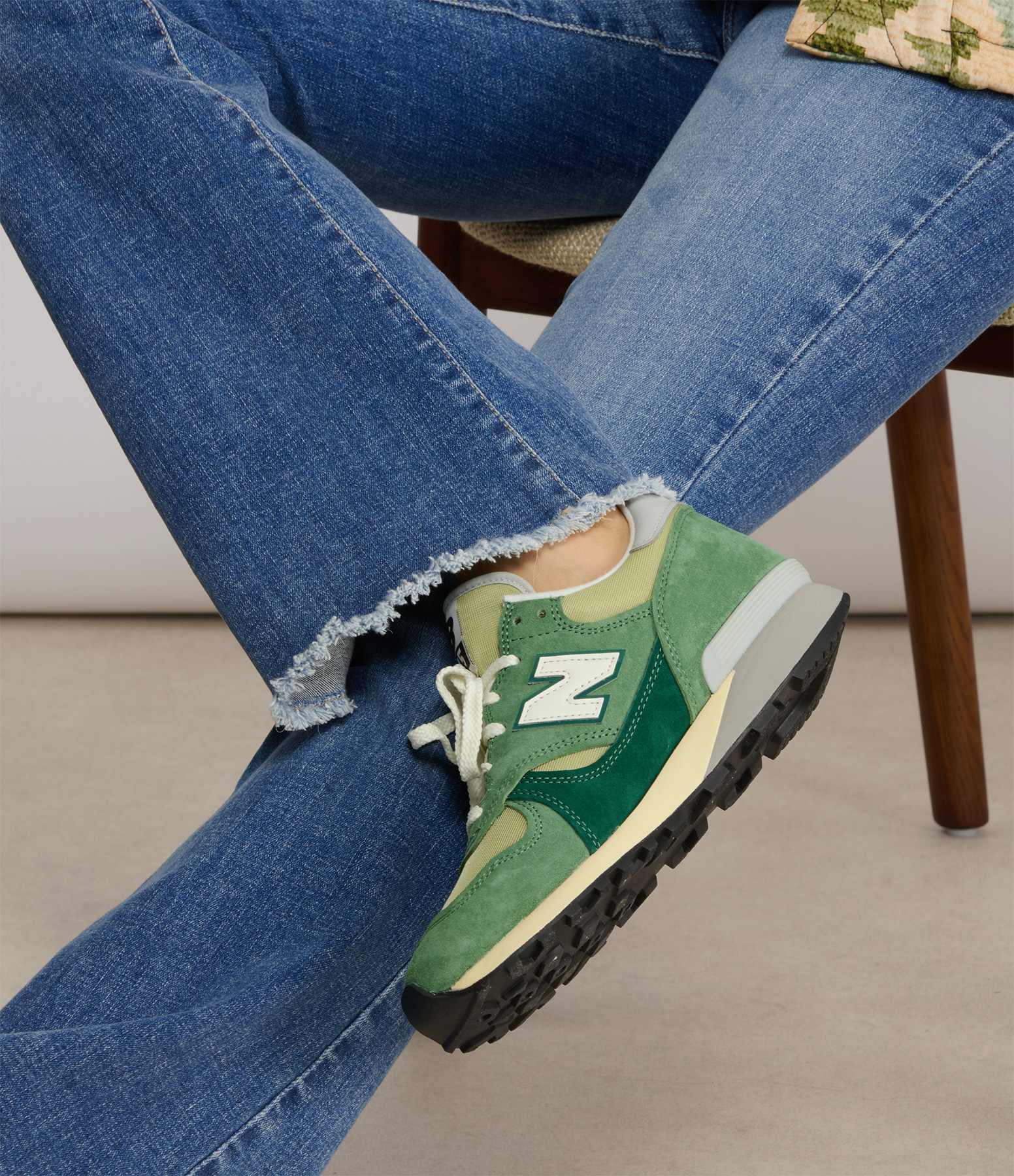 475 Leather Trainers in Everglade Green