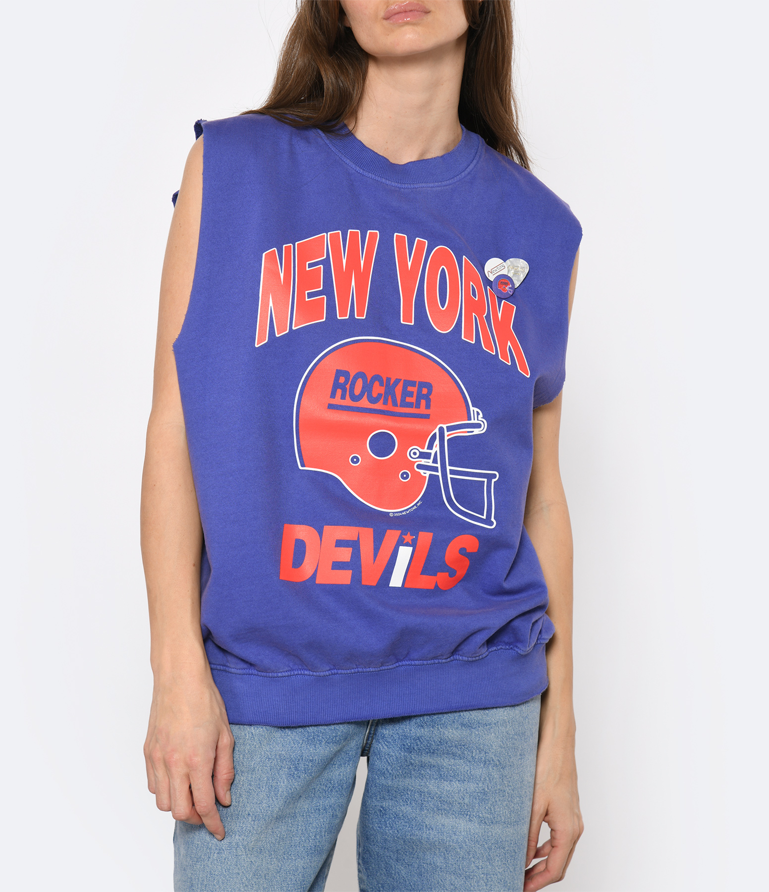 Bolster Devils Flo Blue Tank Top Jumper