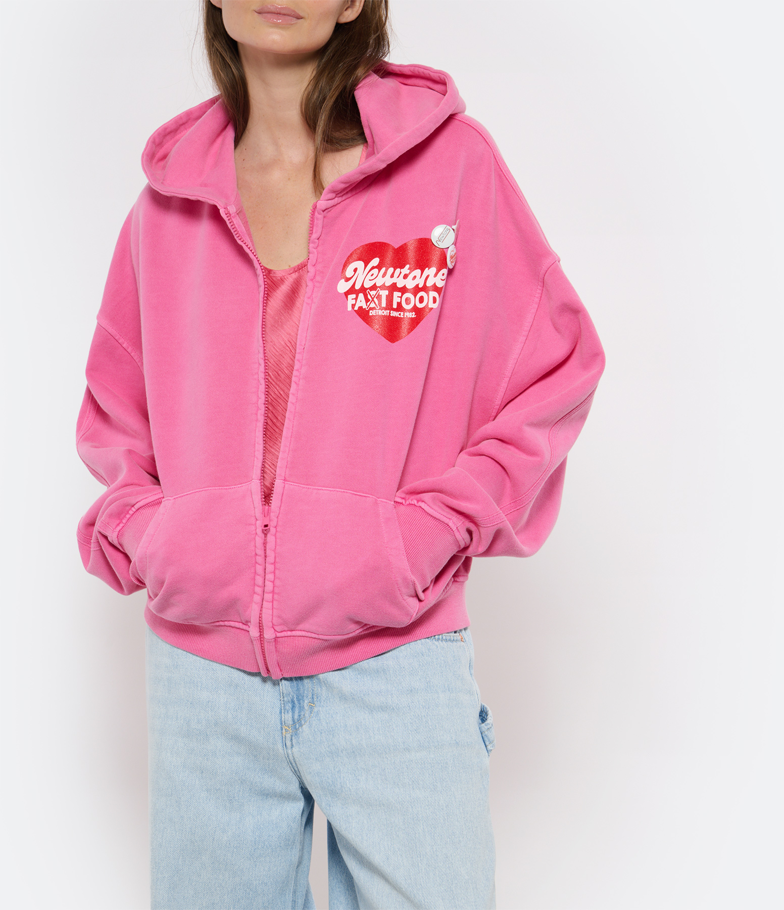 Wiper Fast Fuschia Hooded Top