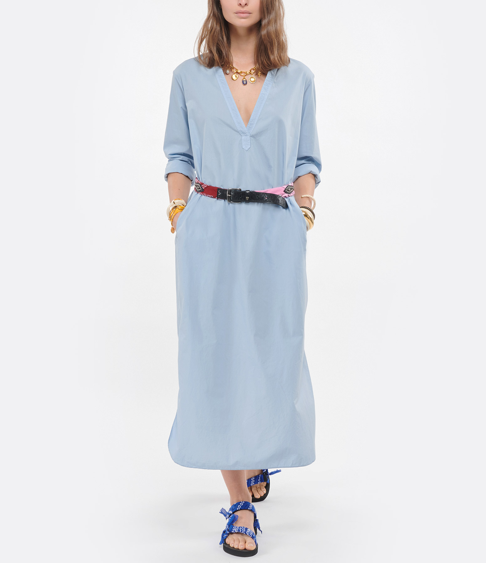 Raven Blue Cotton Dress