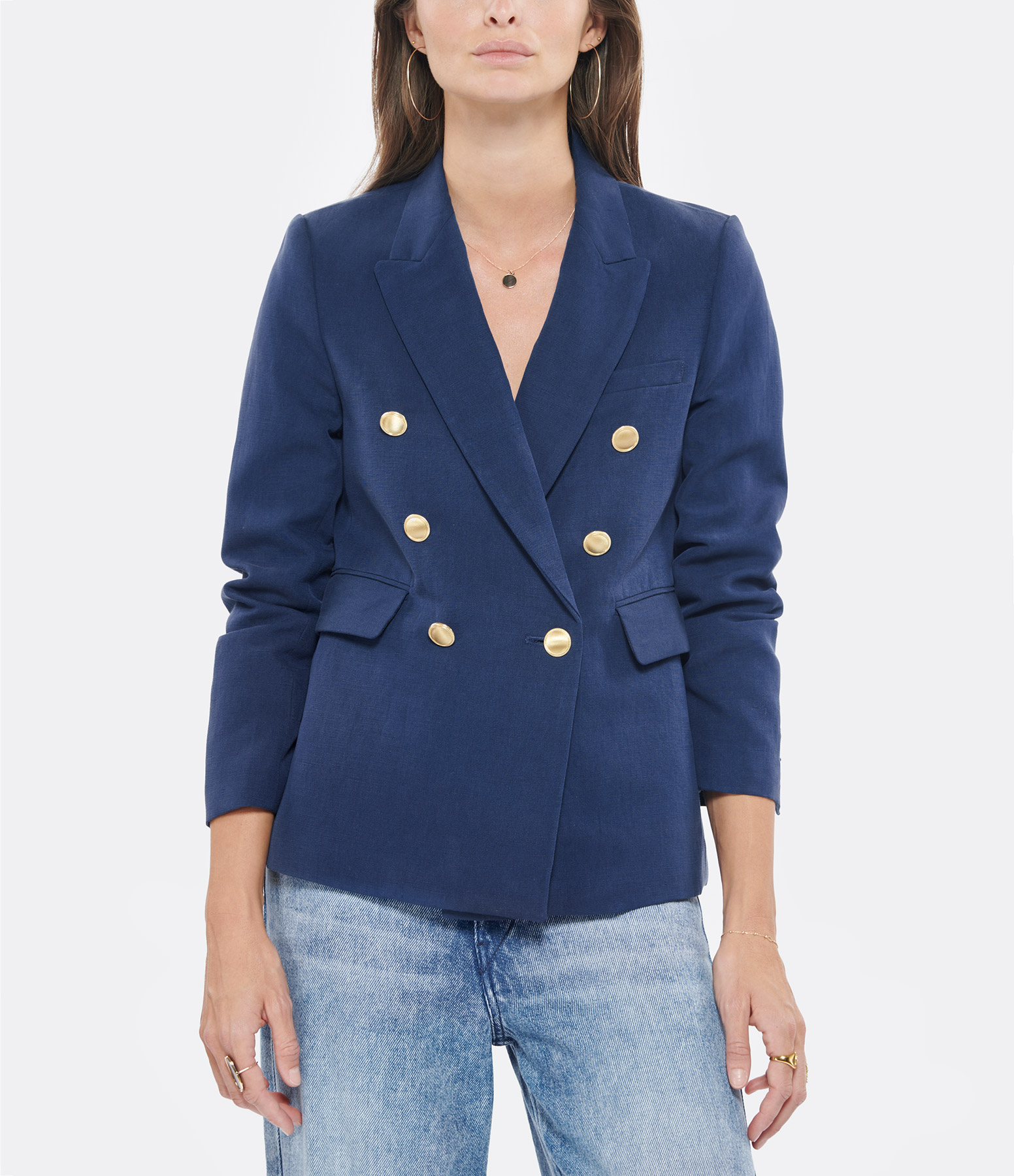 Henry Lin Cobalt Blue Blazer Jacket