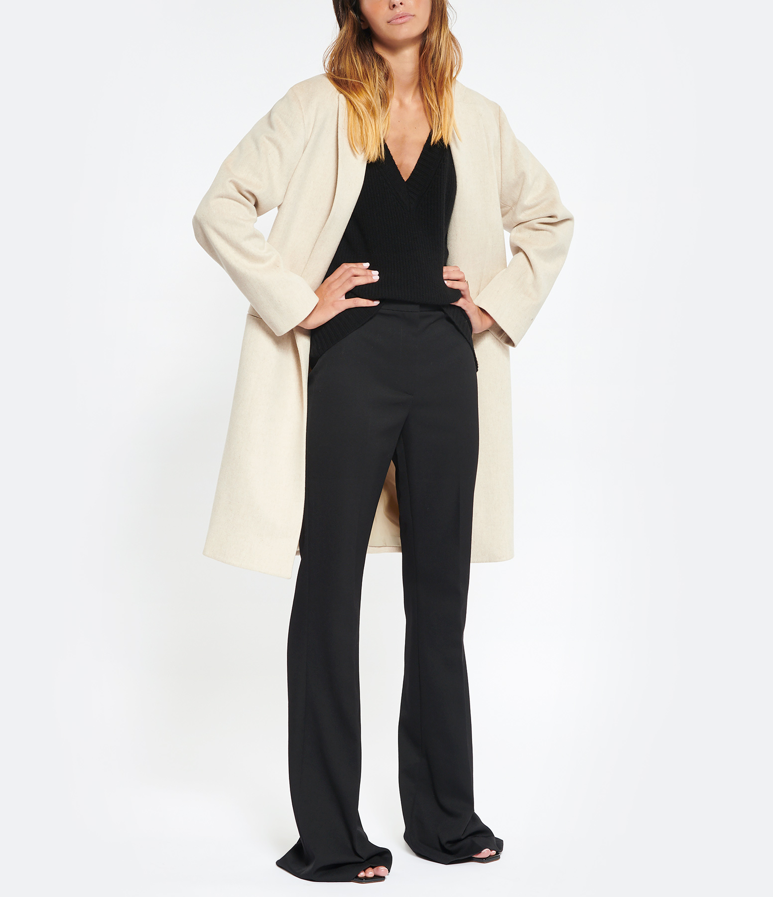Arielle Black Wool Trousers