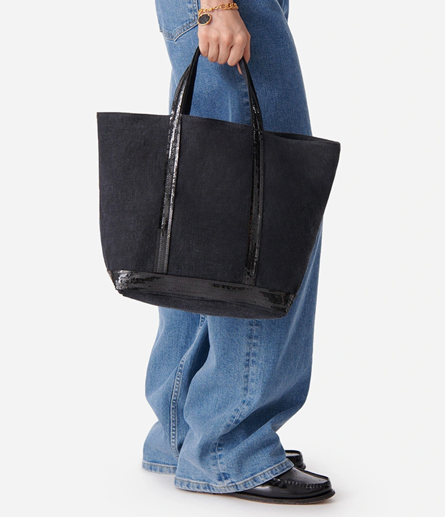 M Black Tote Bag