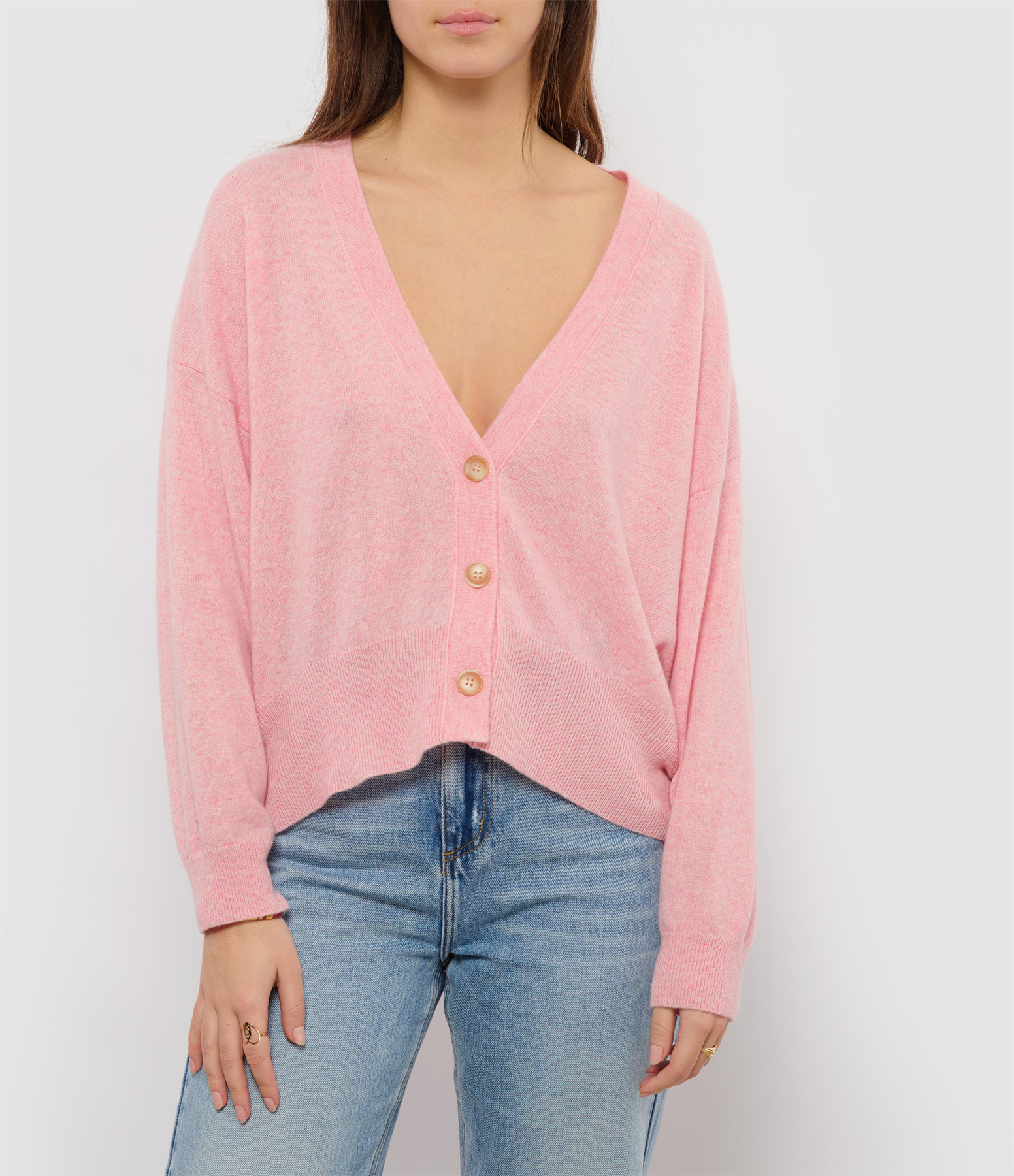 Fairy Cashmere V-neck Manille Cardigan