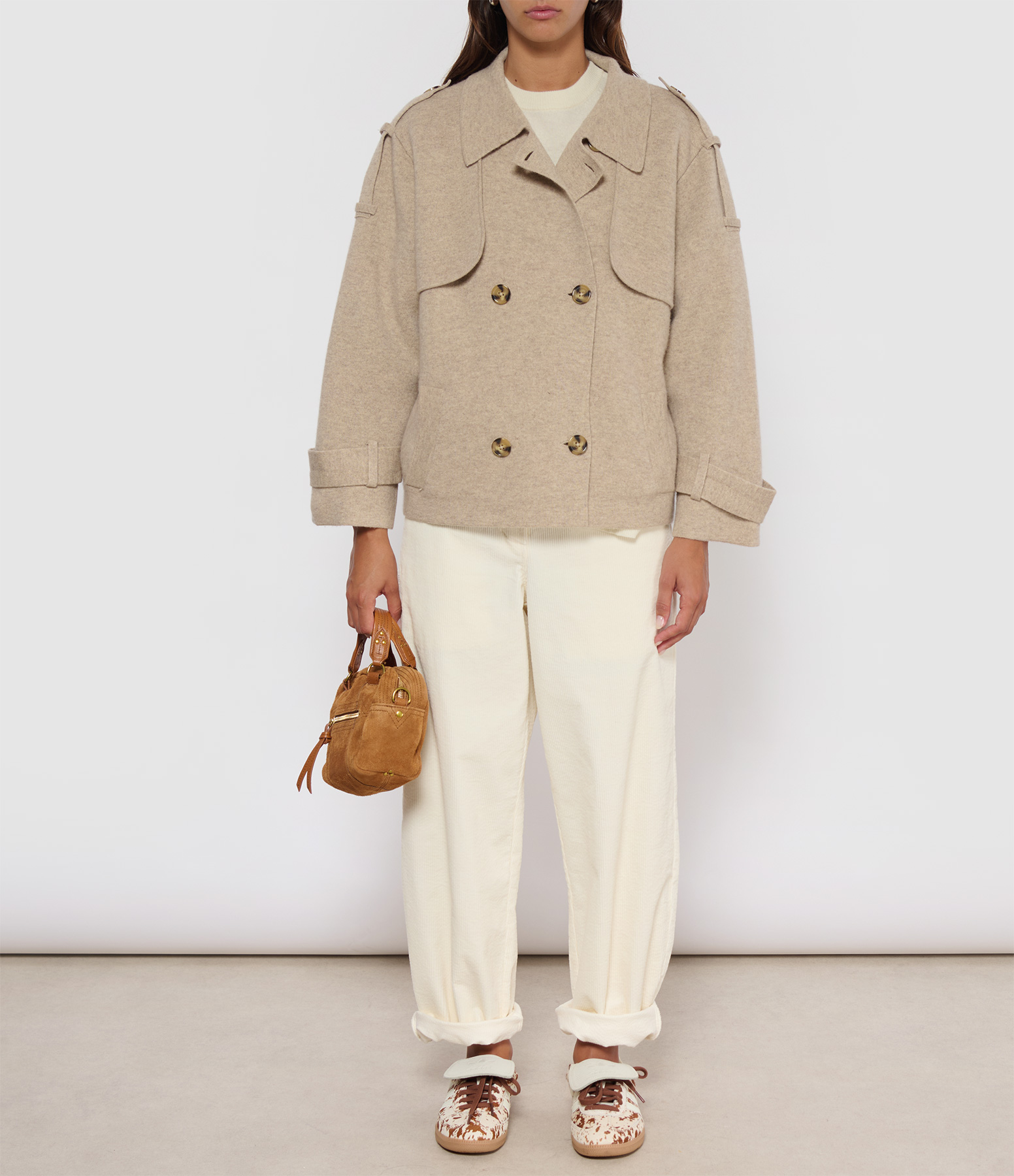Sandstone Short Trench Coat